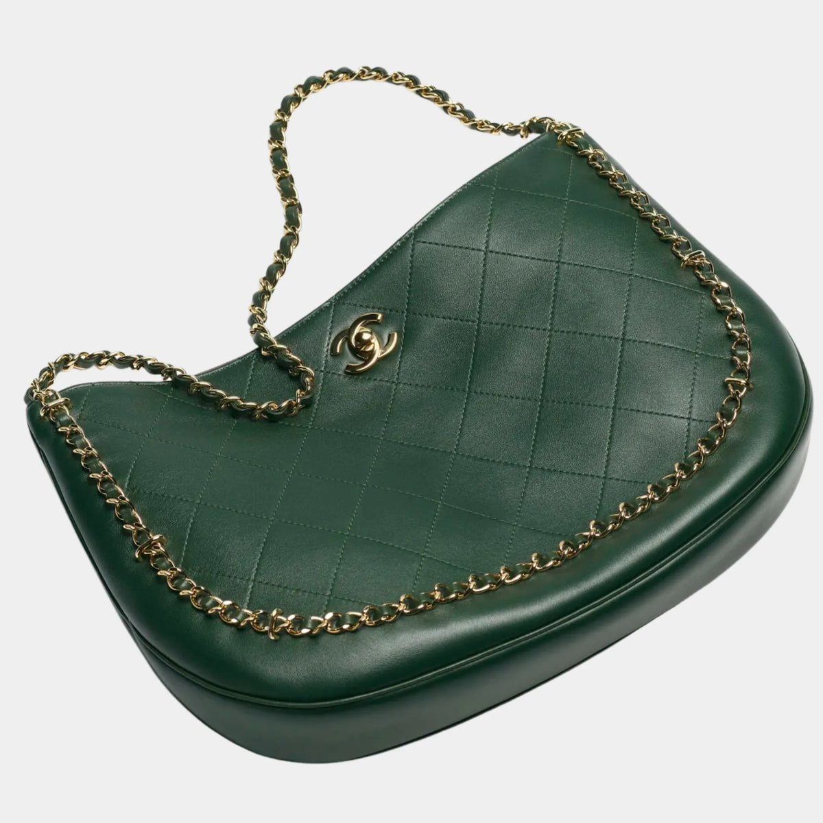 hobo bag Lamb &amp; gold-plated metal