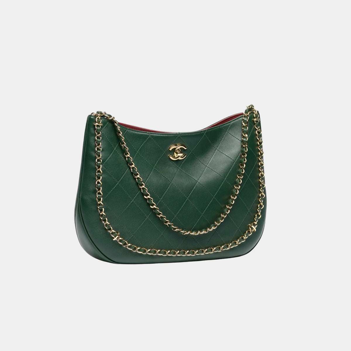 hobo bag Lamb &amp; gold-plated metal