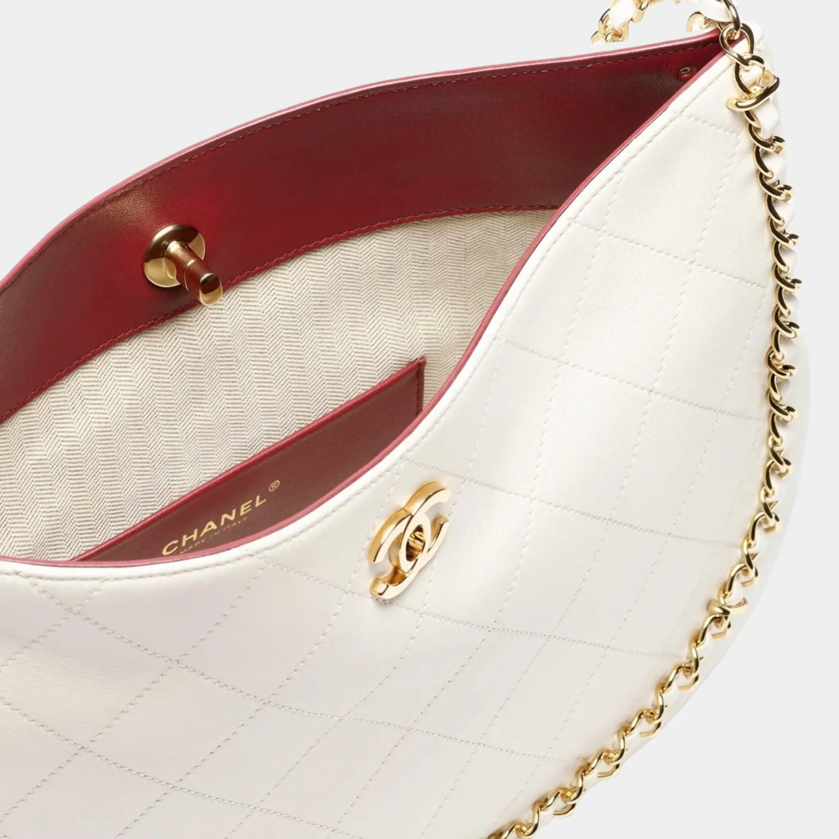 hobo bag Lamb &amp; gold-plated metal