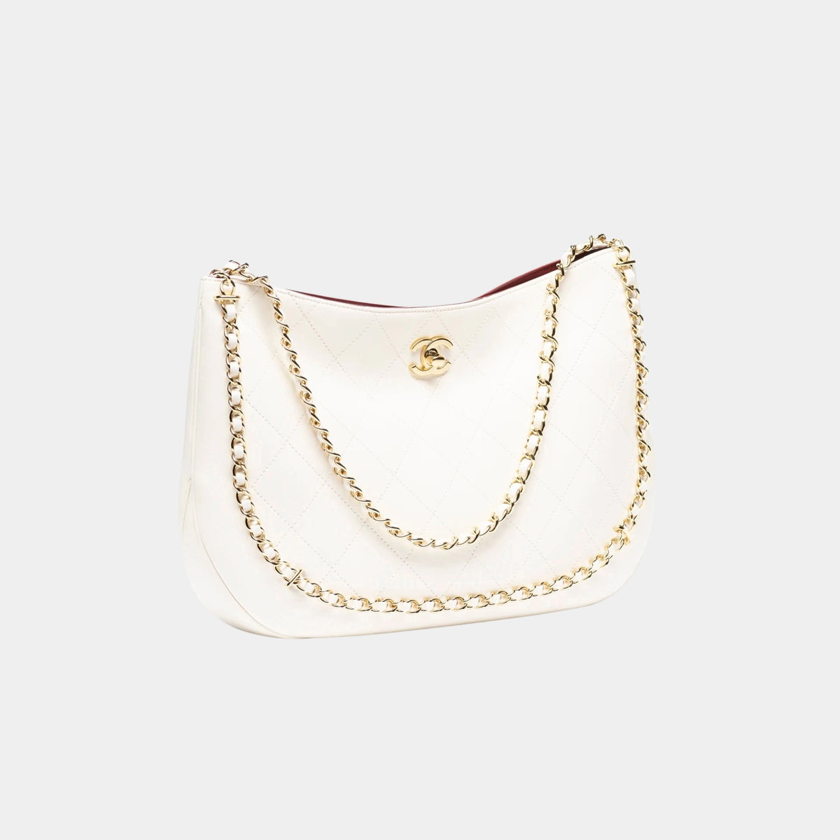 hobo bag Lamb &amp; gold-plated metal