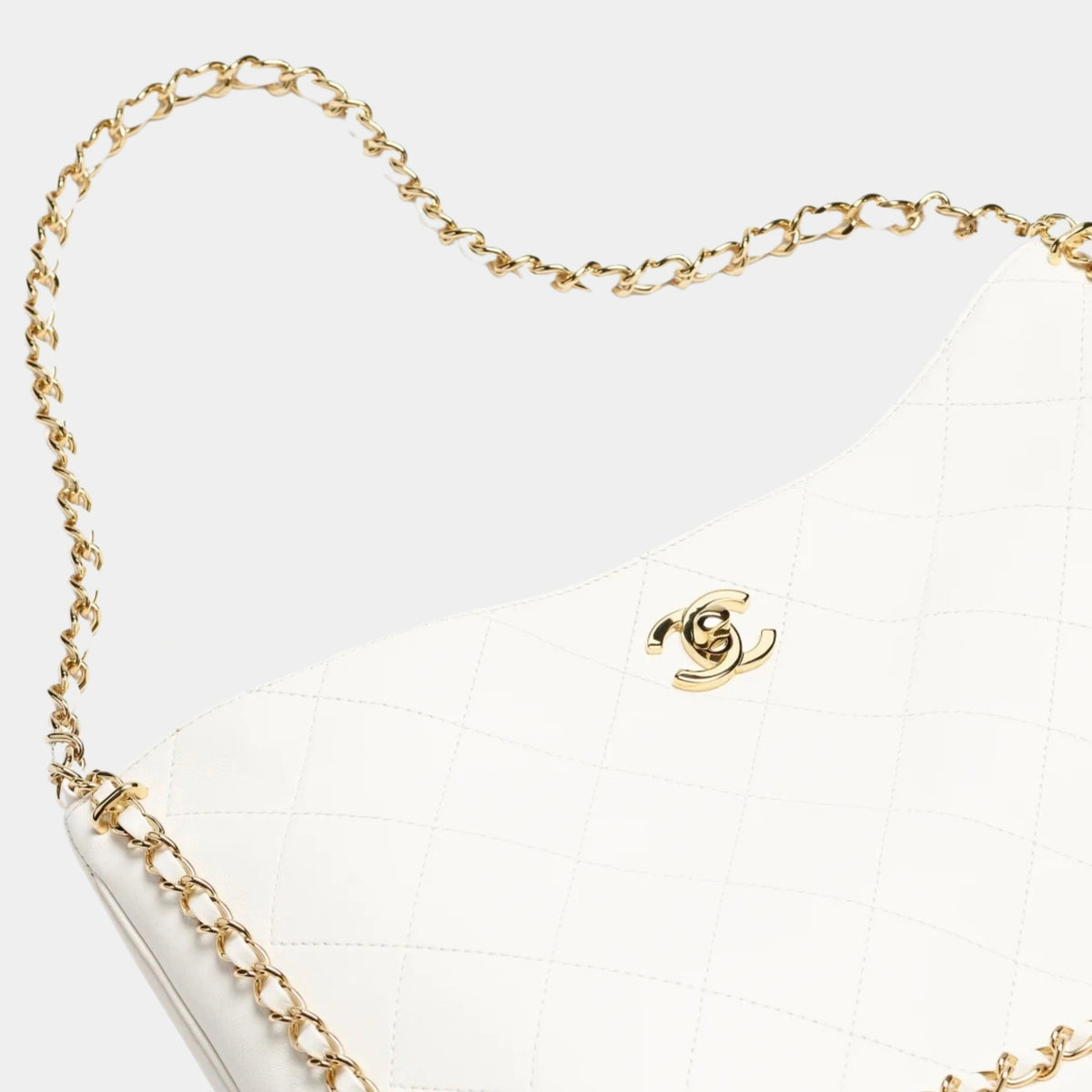 hobo bag Lamb &amp; gold-plated metal