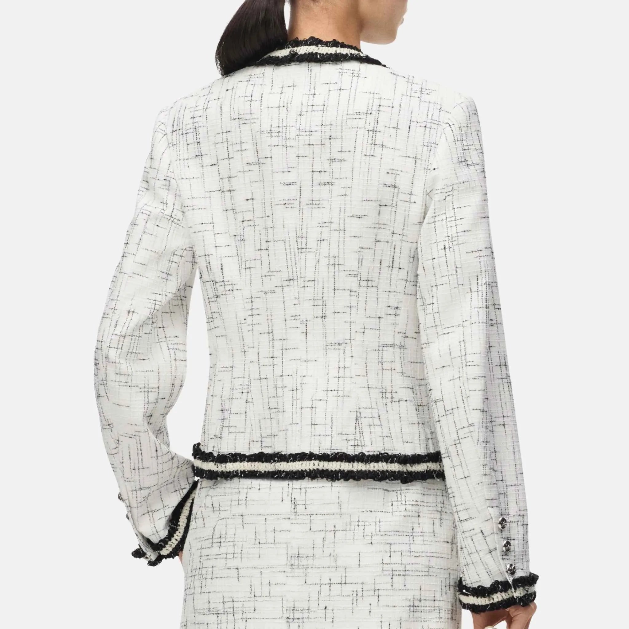 Jacket Cotton Mixed Fibers in White and Black
