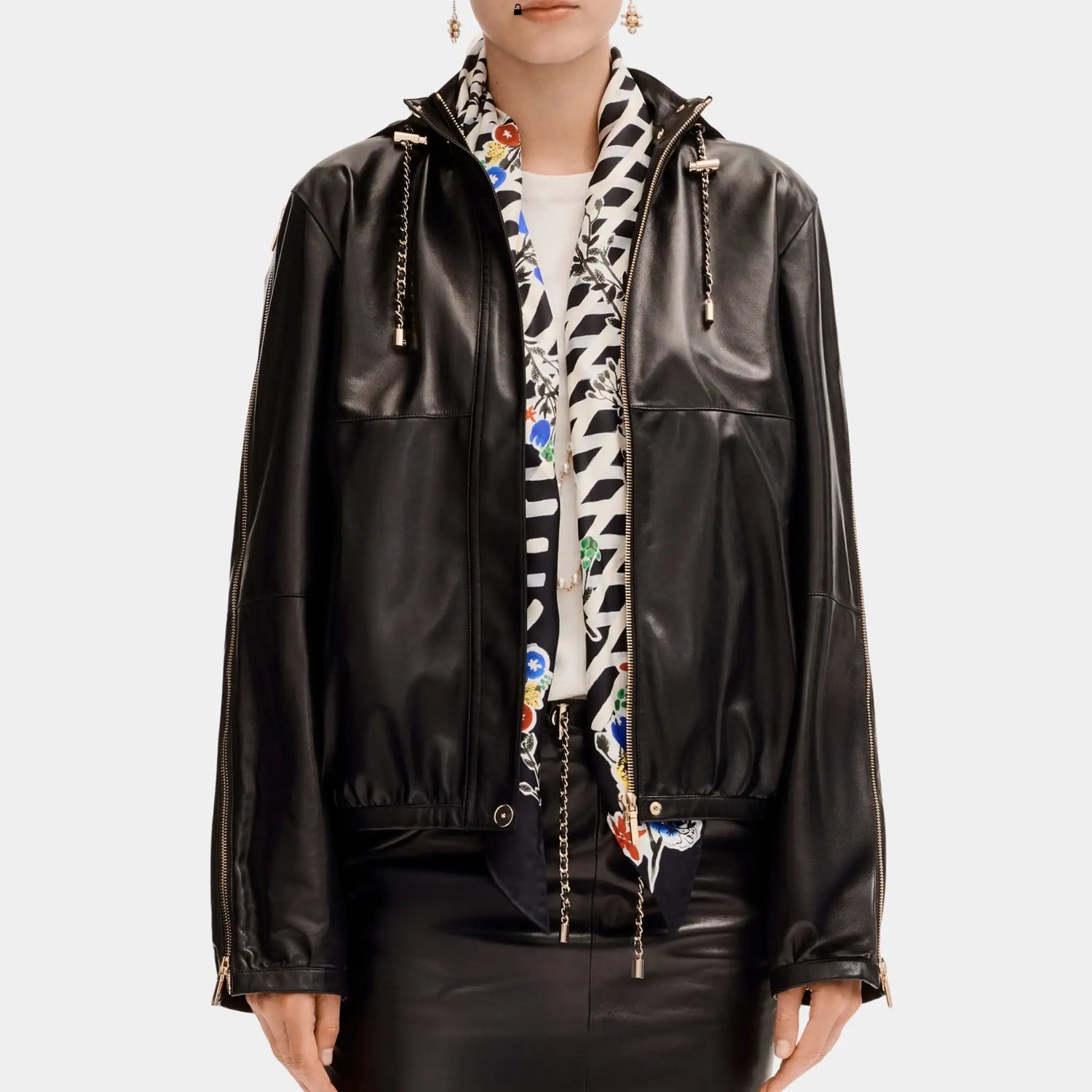 Chanel Jacket in Black Lambskin, Front