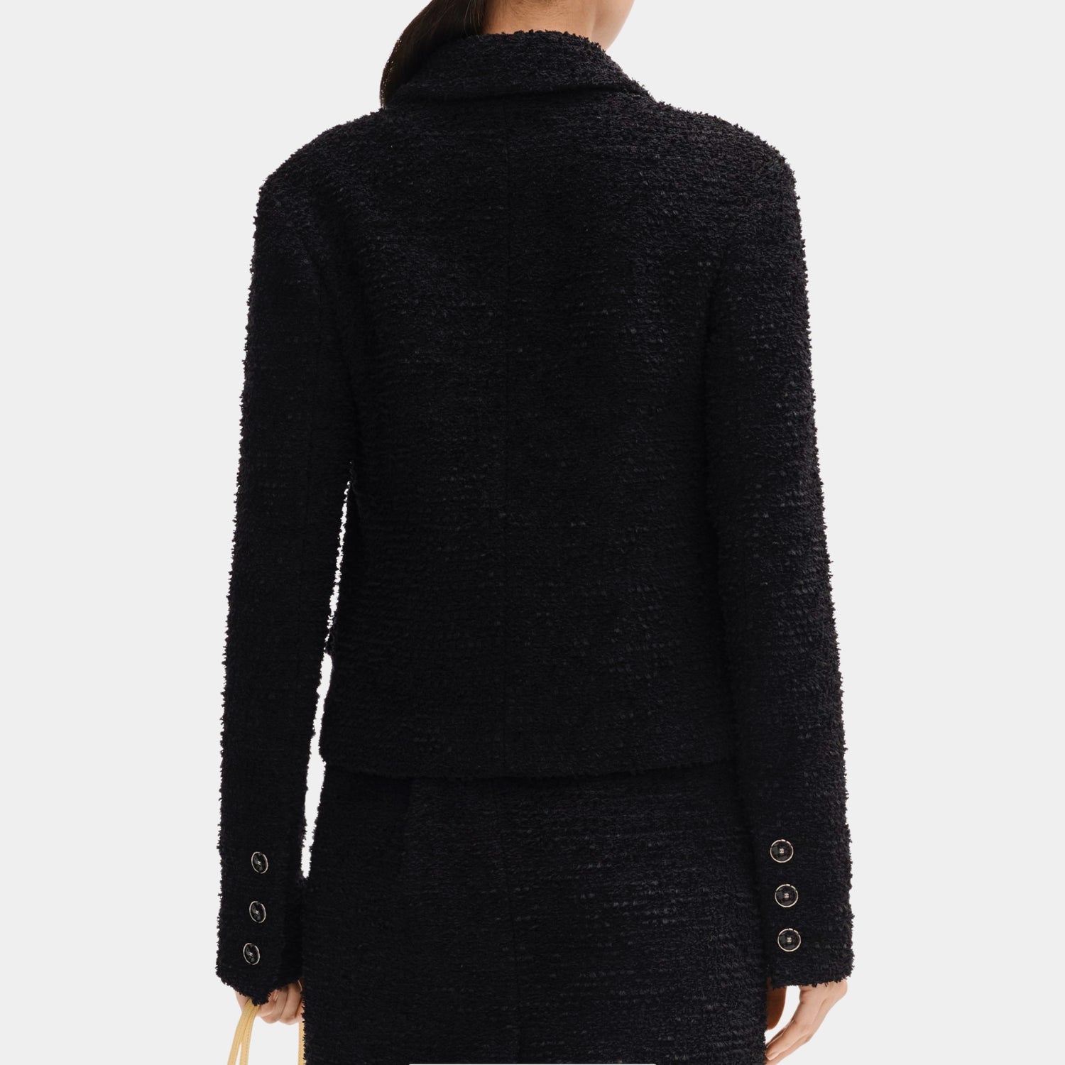 Chanel Jacket in Black Tweed, Back