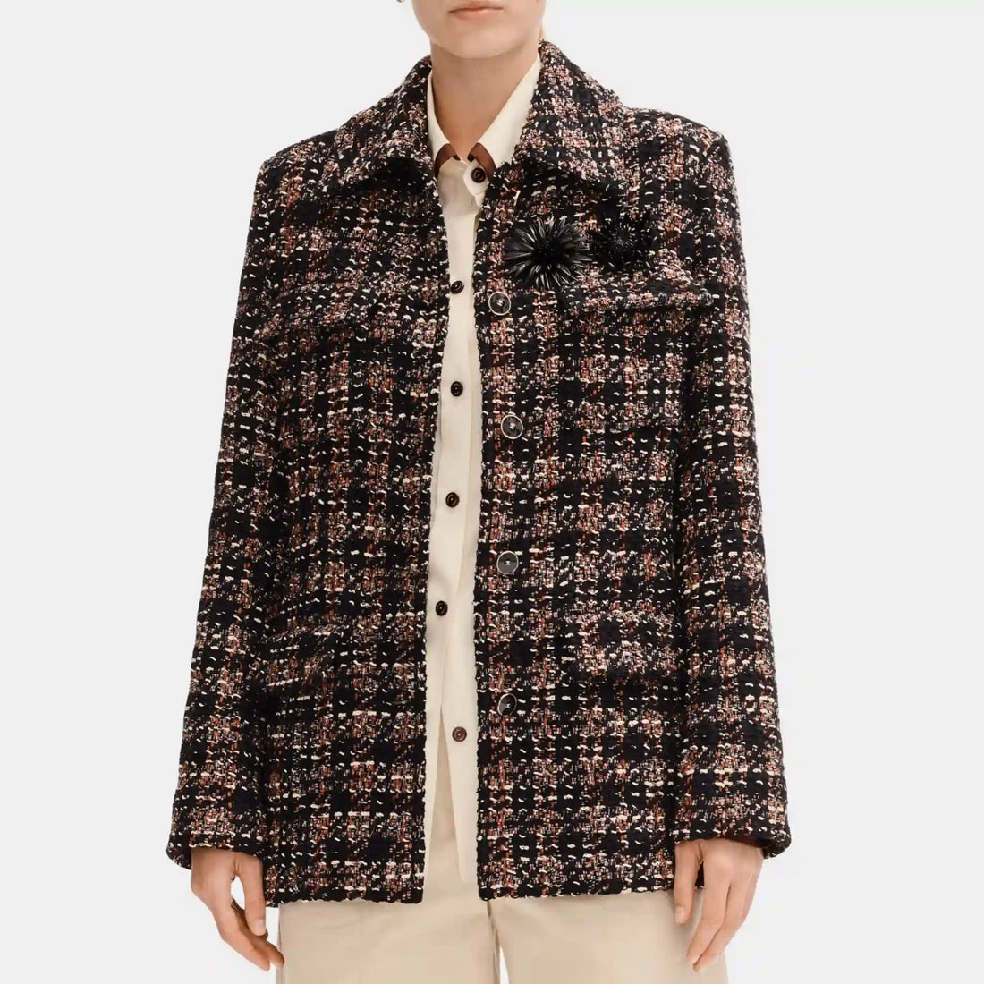Chanel Jacket in Cotton and Wool Tweed, Front