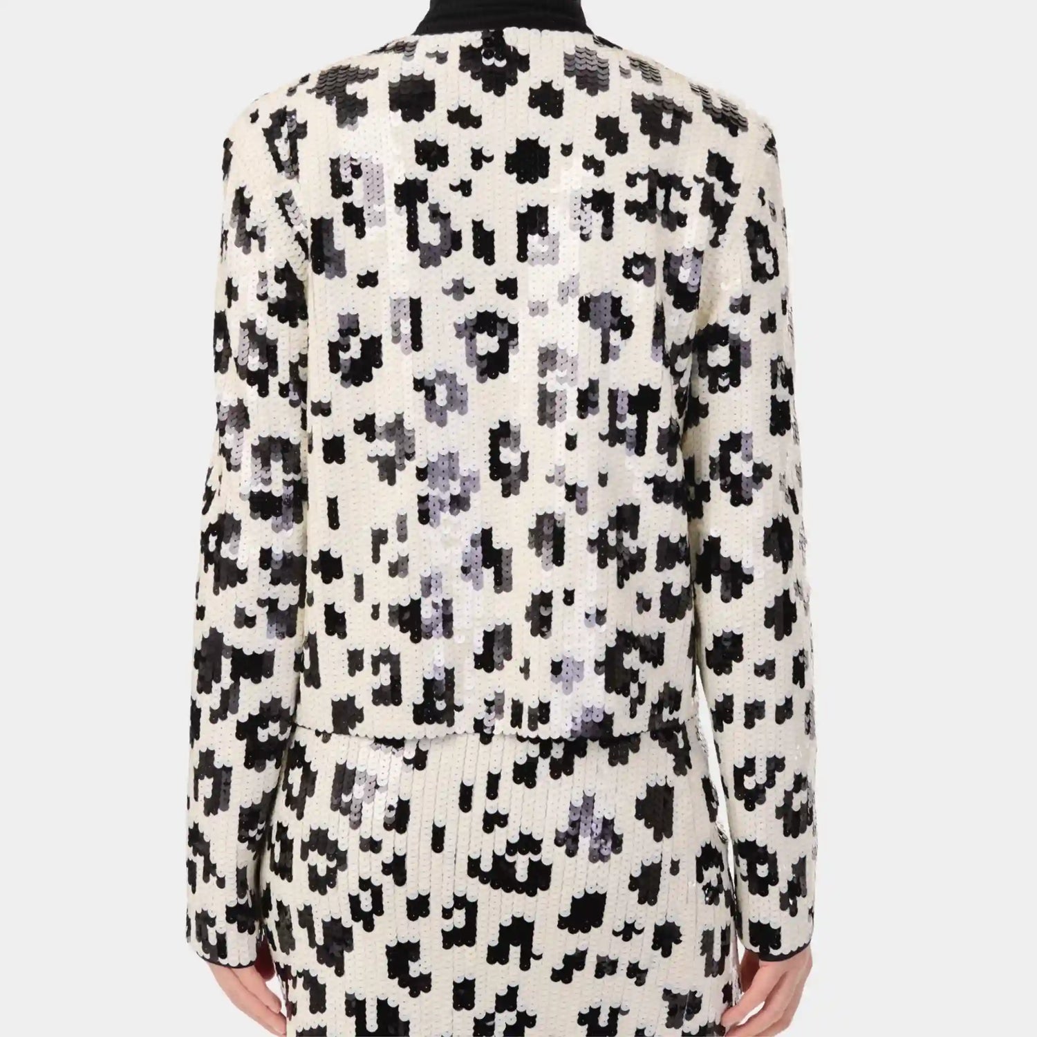 Chanel Jacket in Ecru &amp; Black Mixed Fibres, Back