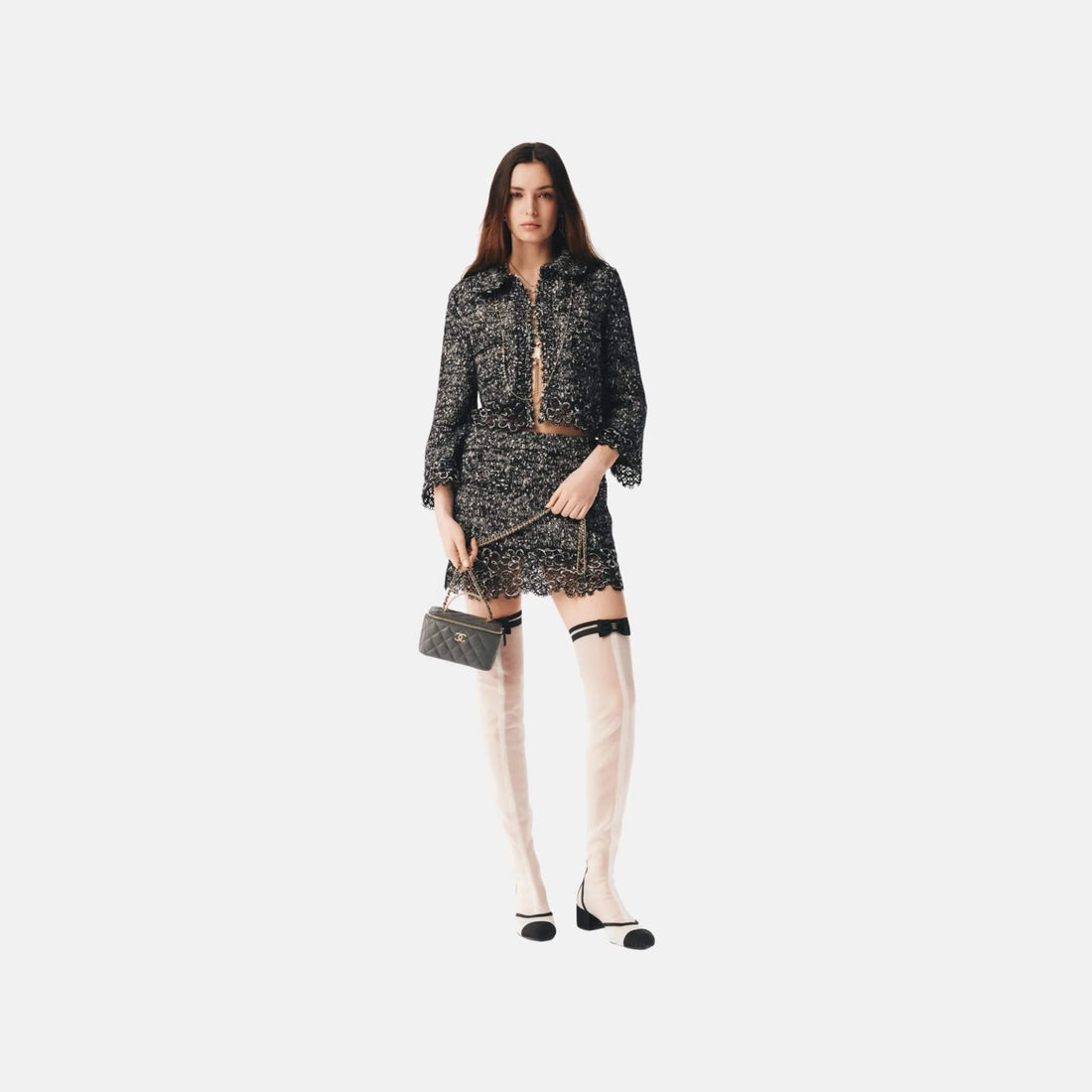 Chanel Jacket in Embroidered Cotton and Mohair, Front