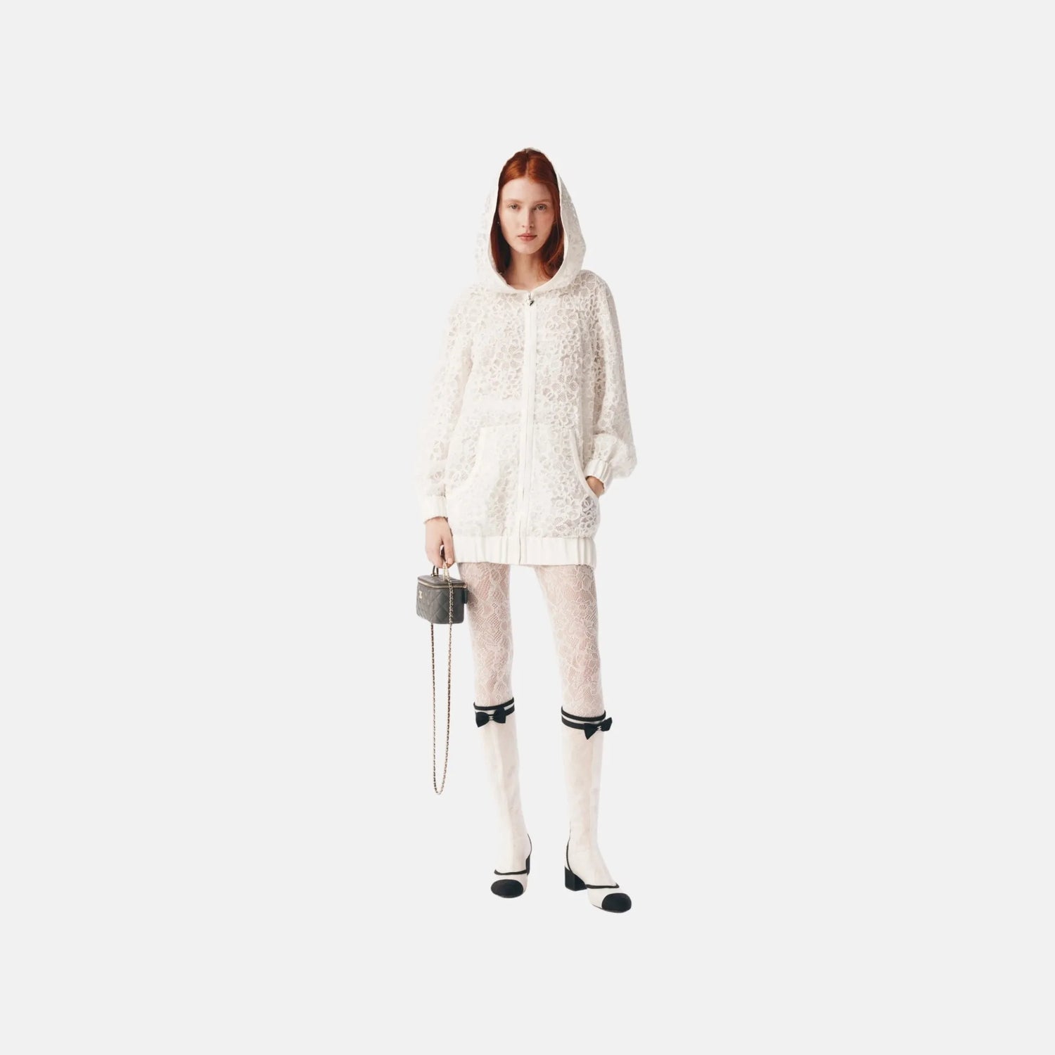 Chanel Jacket in Embroidered Cotton Lace, Front