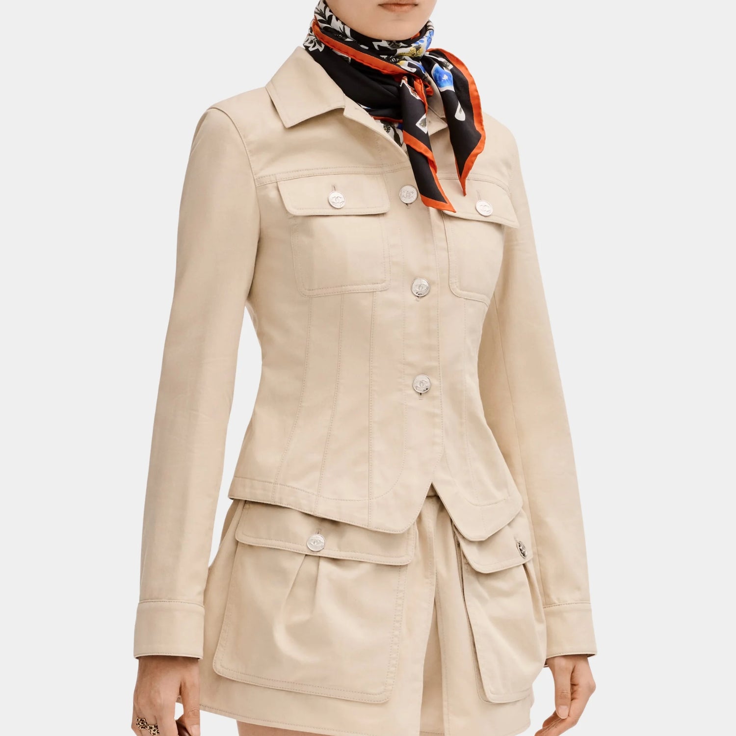 Jacket in Gabardine Beige