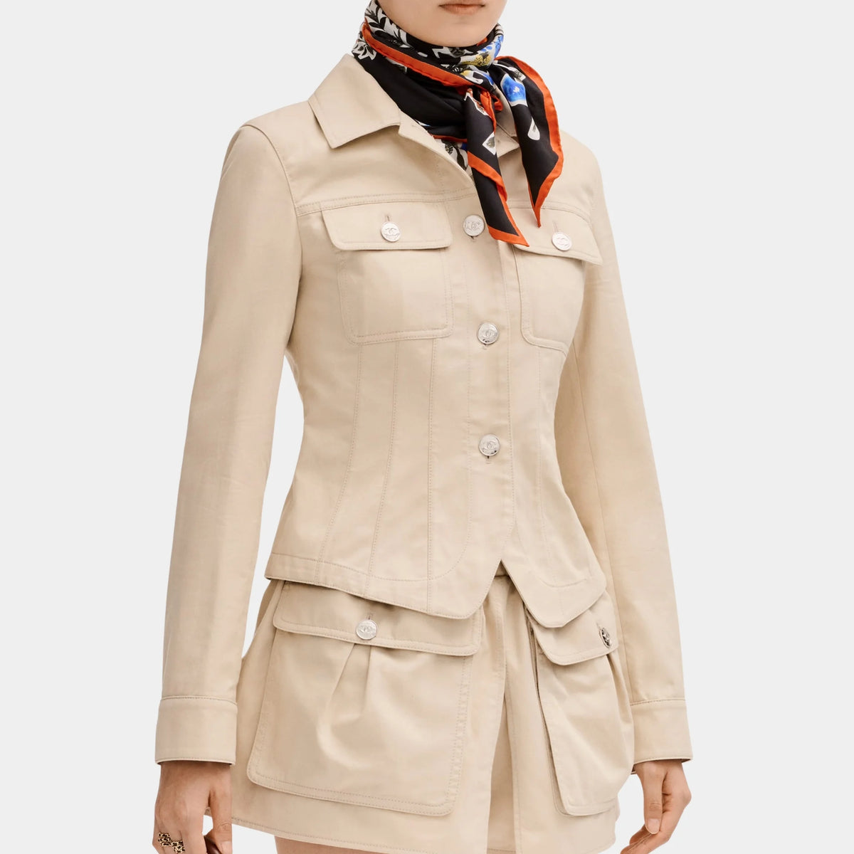 Jacket in Gabardine Beige