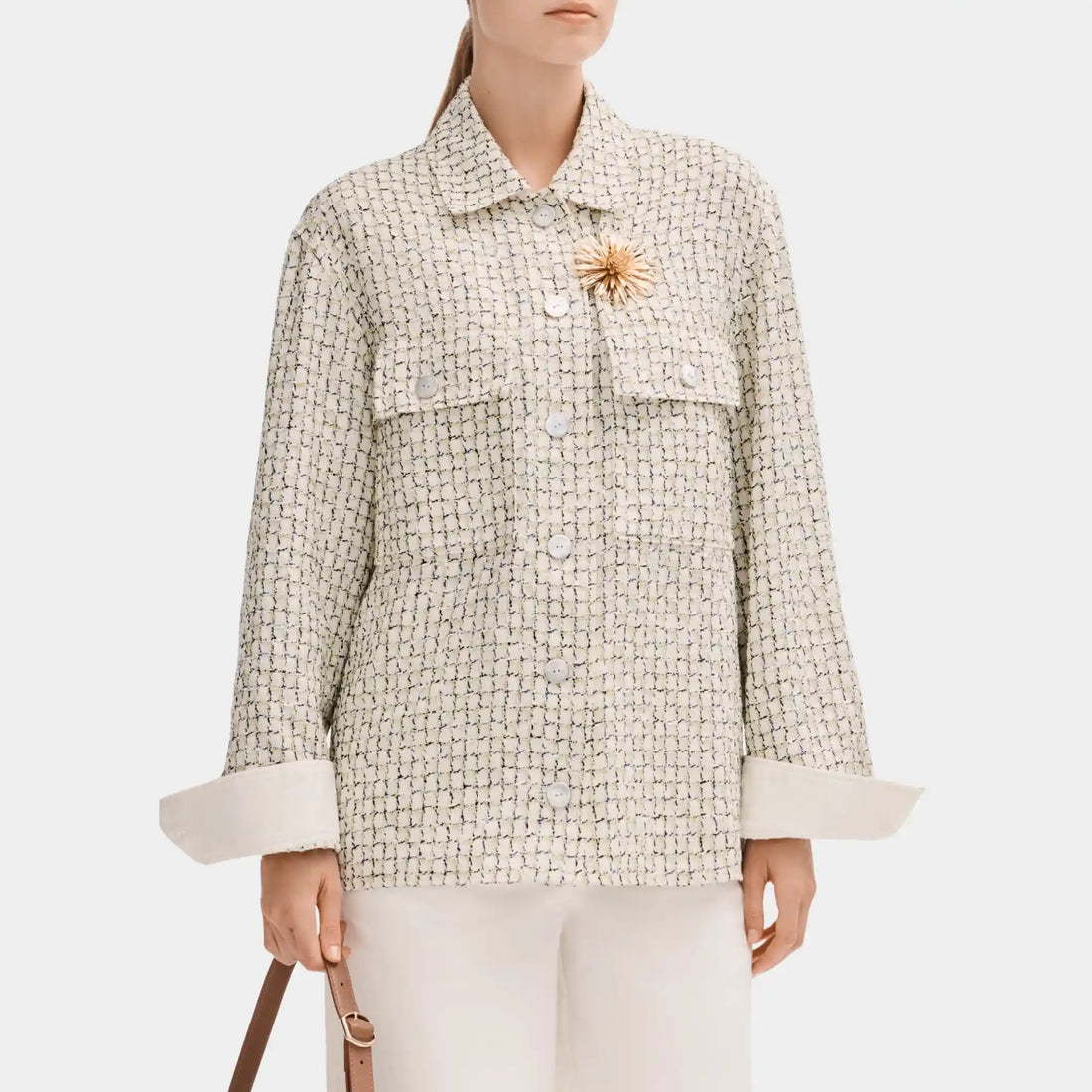 Chanel Jacket in Silk and Cotton Tweed, Back