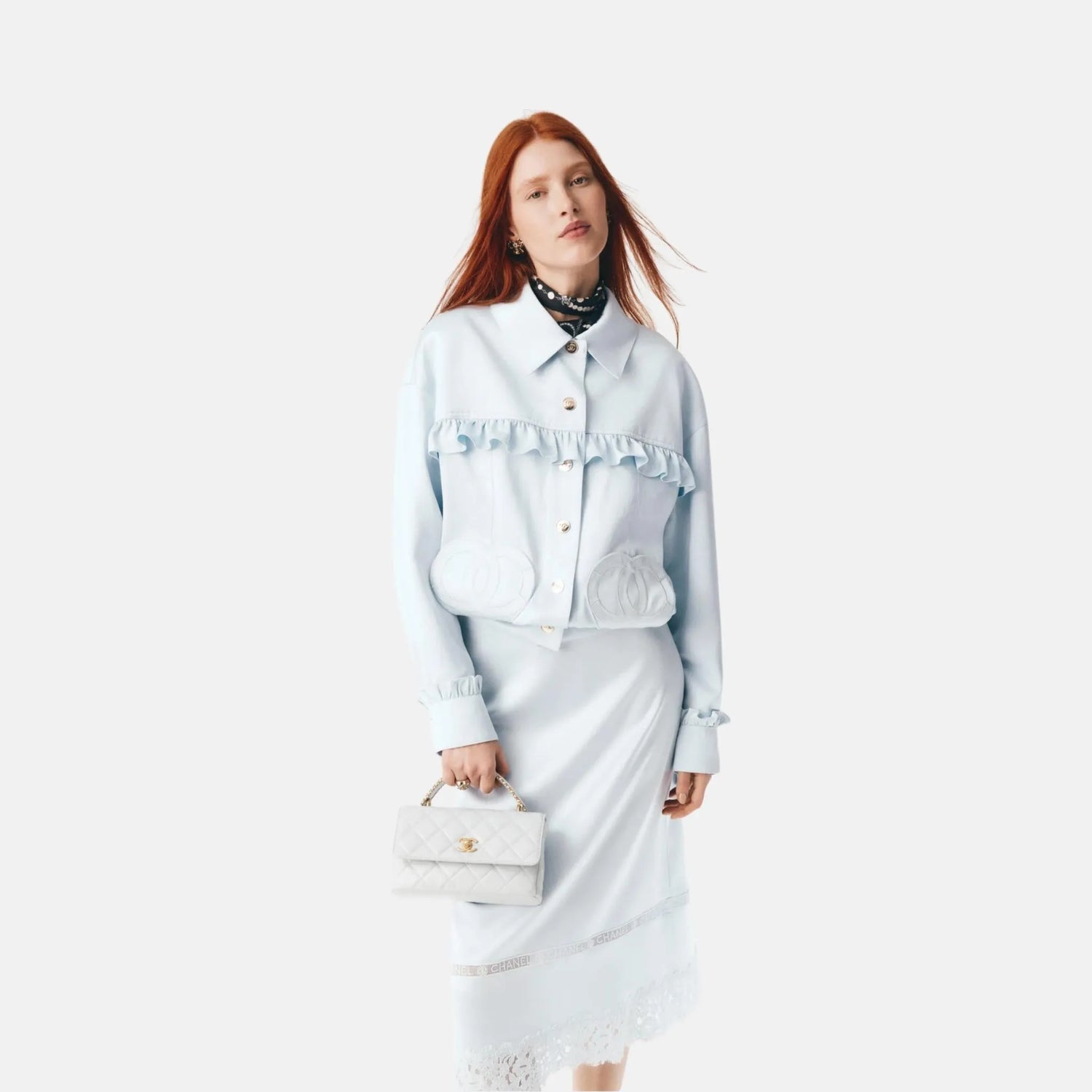 Chanel Jacket in Silk Satin, Front