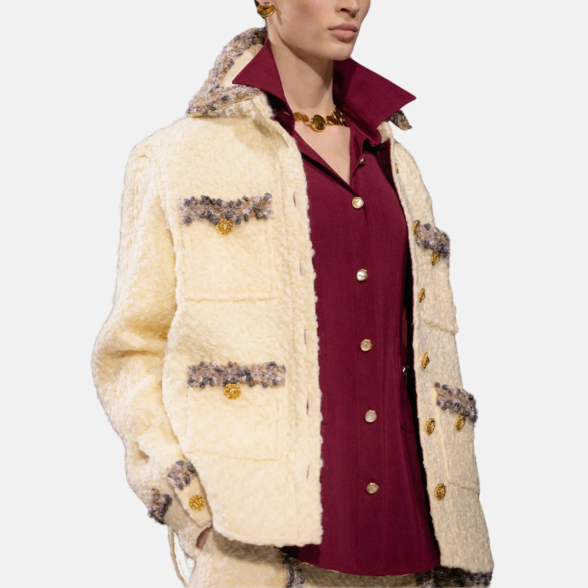 Chanel Jacket in Wool Beige