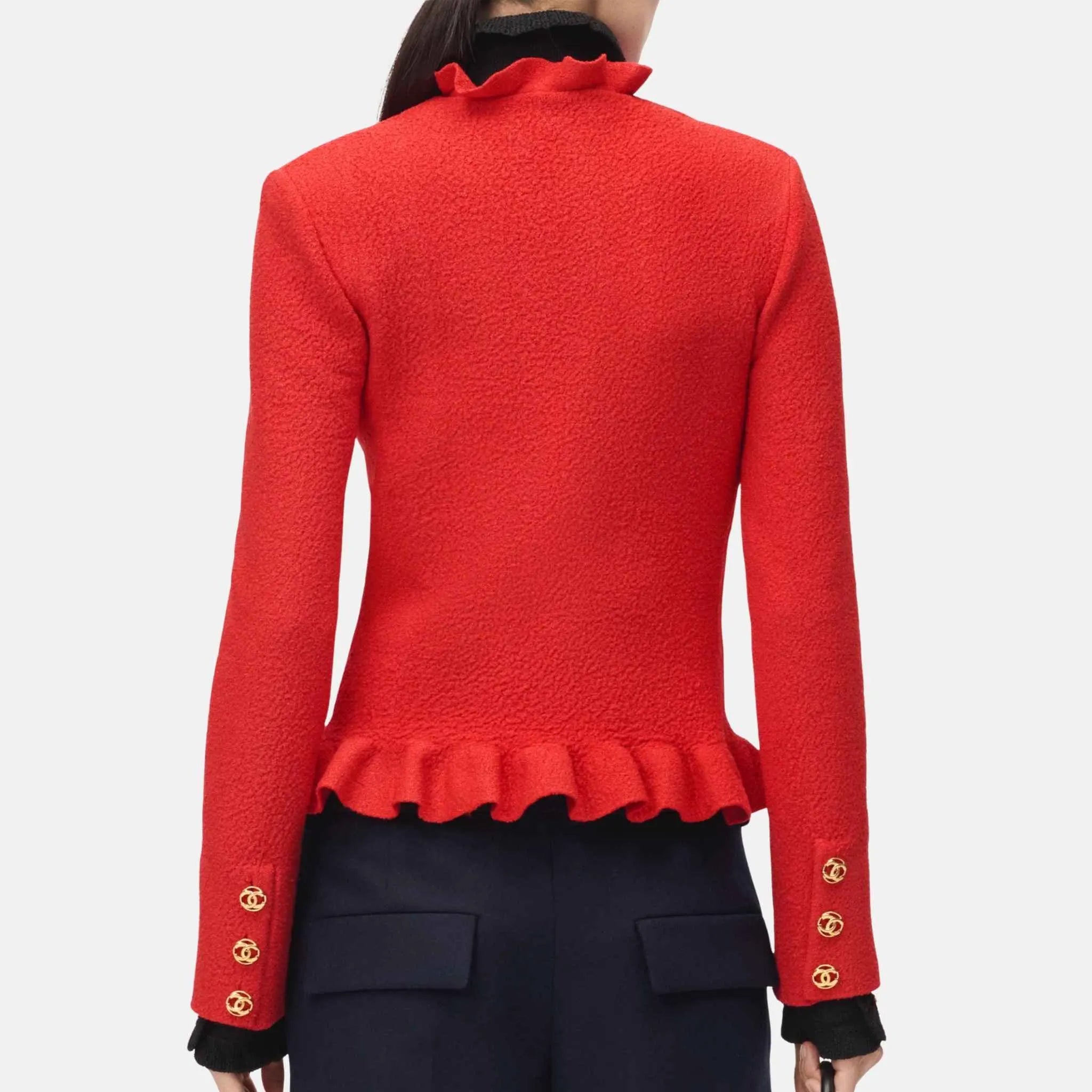 Jacket Silk in Fire Red