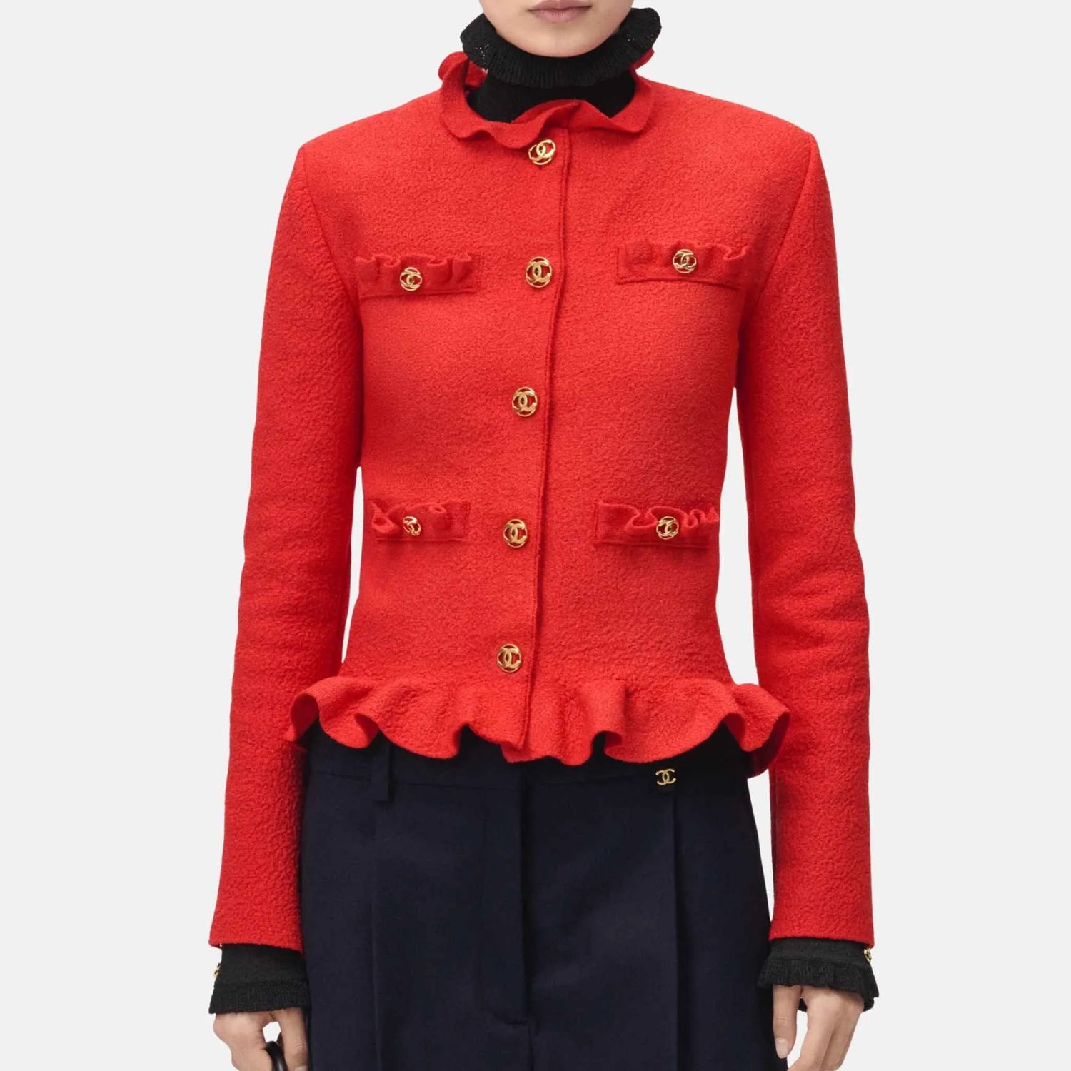 Jacket Silk in Fire Red