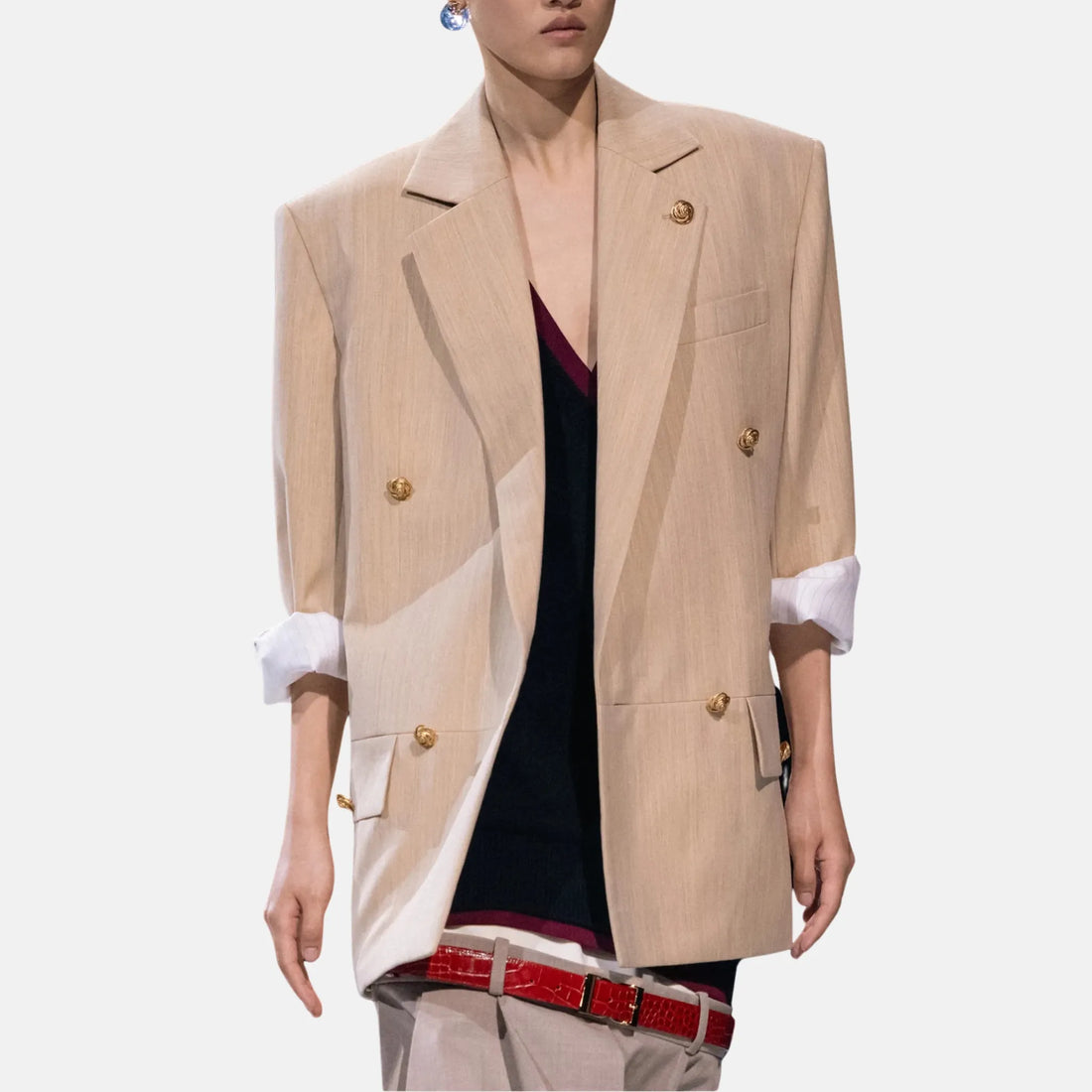 Jacket Wool in Apricot Orange