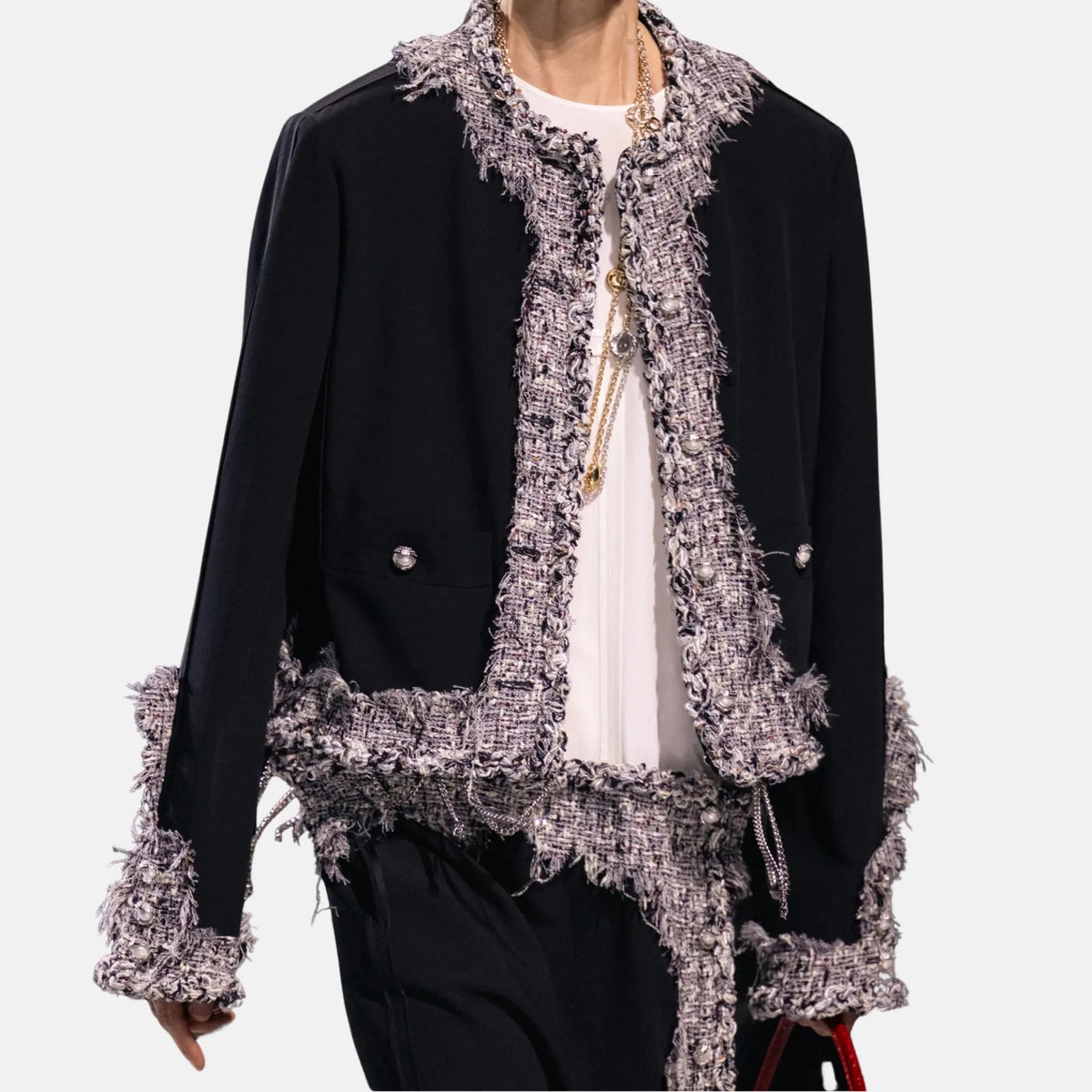 Jacket Wool Crepe in Black