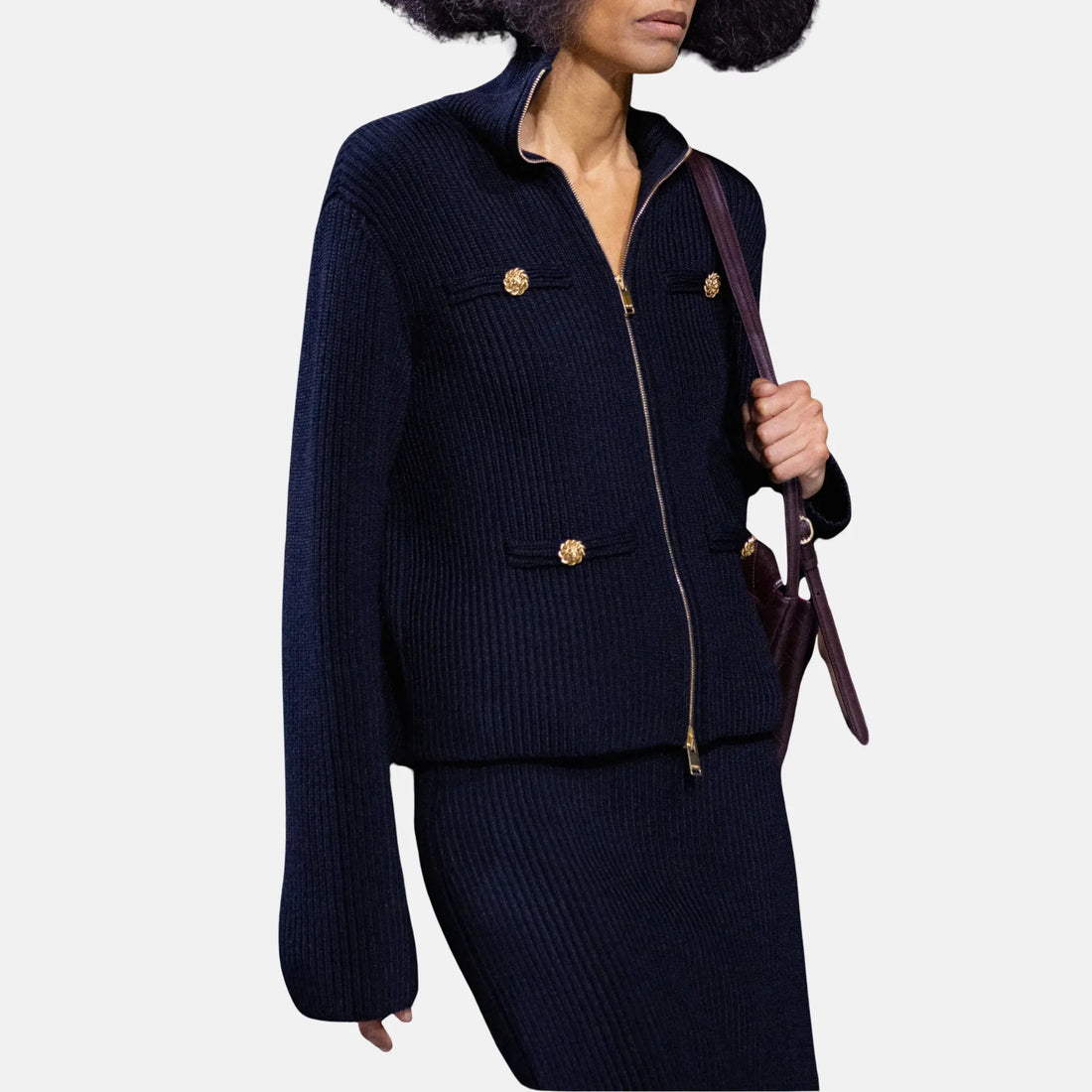Jacket Wool Silk in Black
