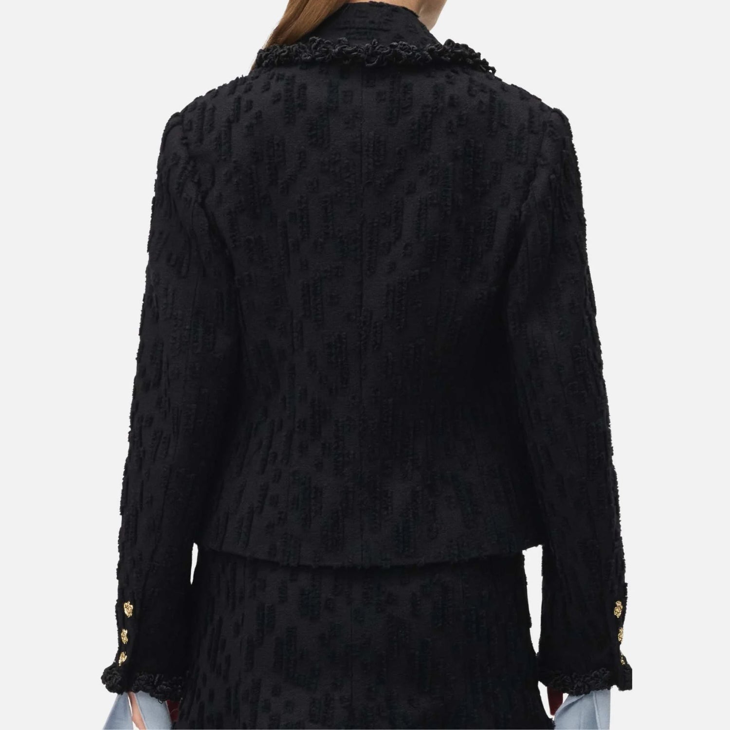 Jacket Wool in Tweed Black