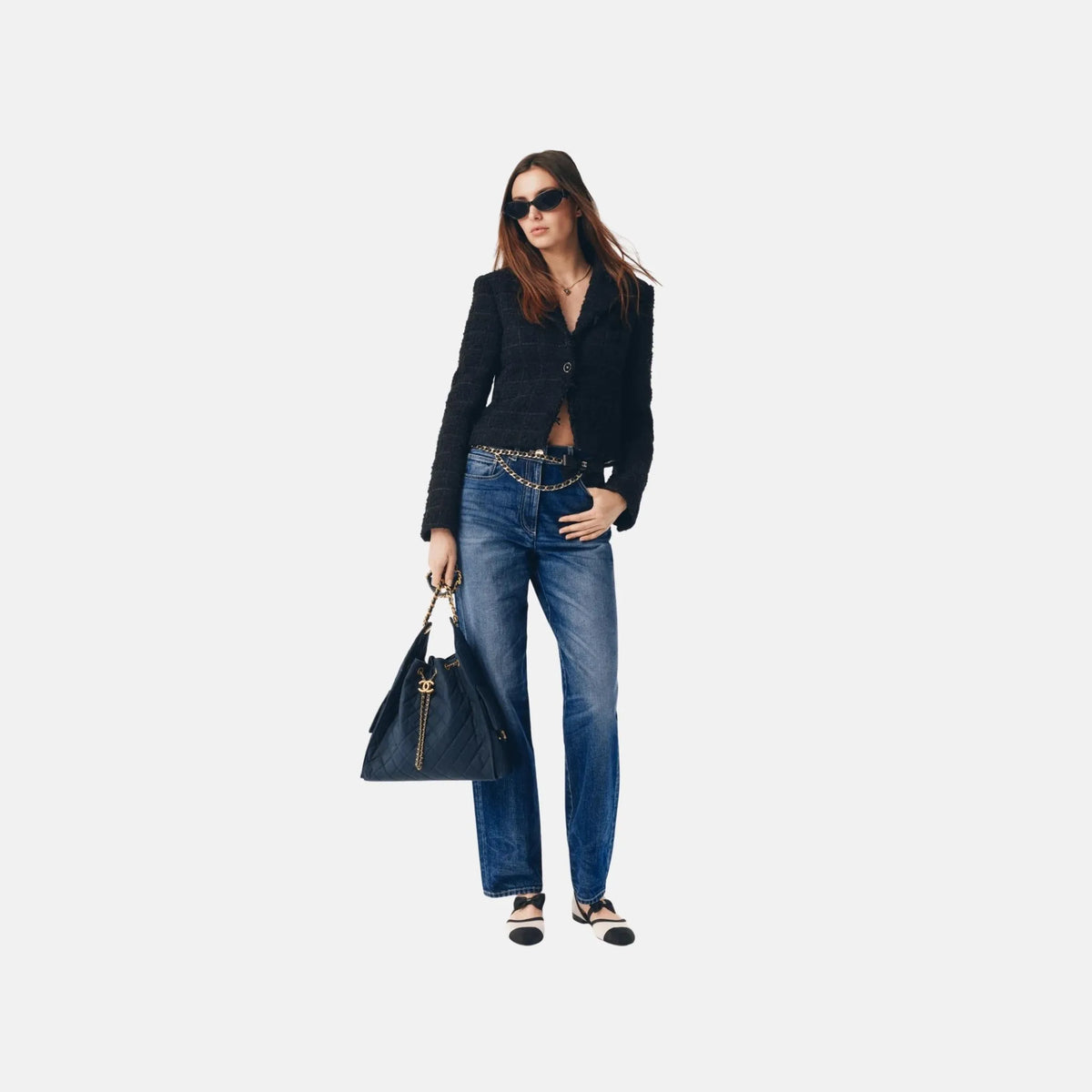 Jeans in Washed Denim