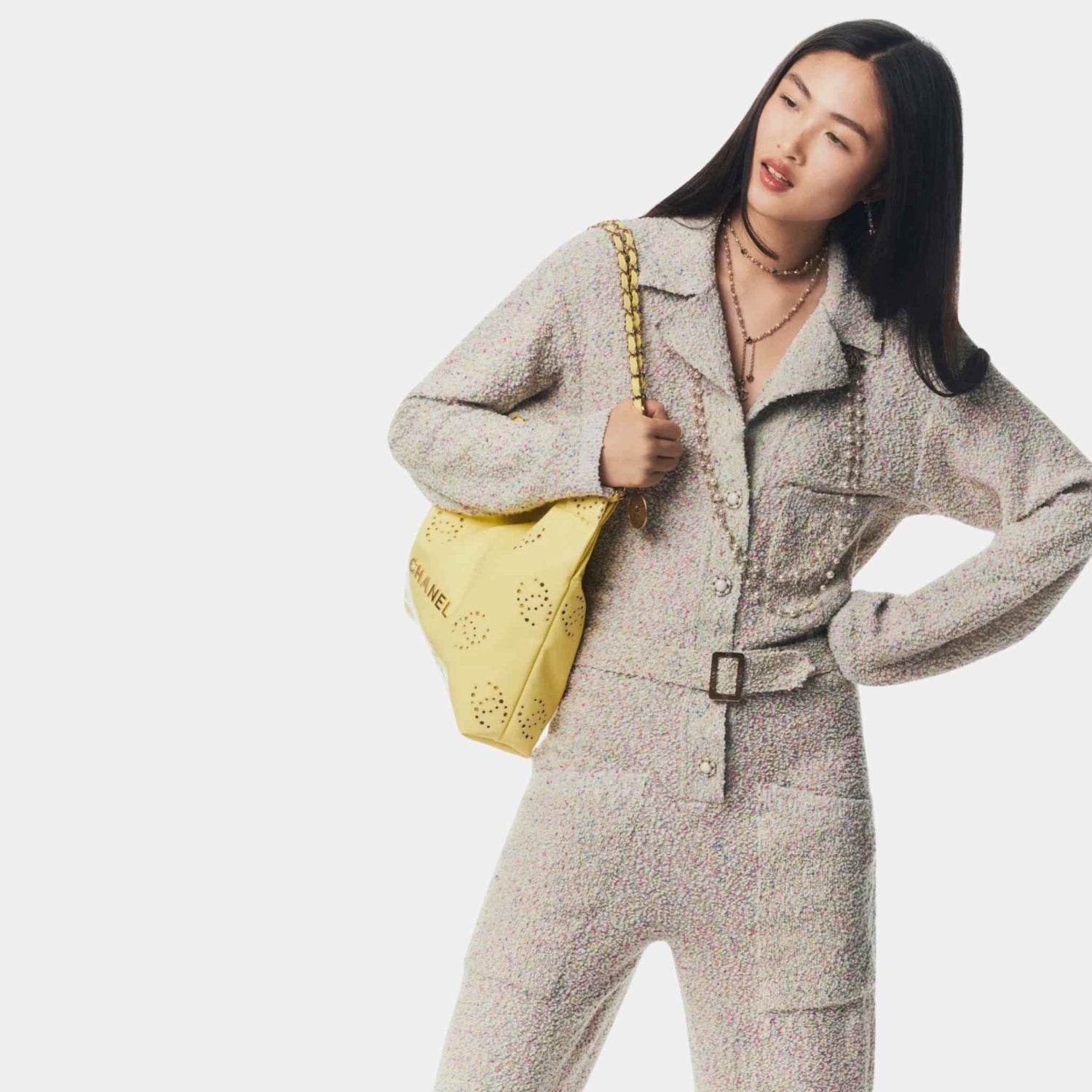 Chanel Jumpsuit Cotton Mixed Fibres Ecru and Multicolour, JumpsuitView