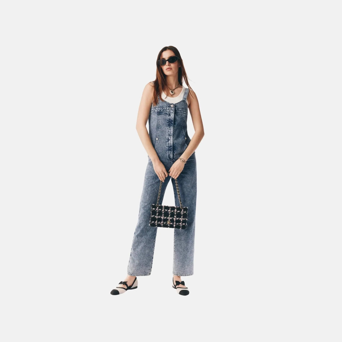 Jumpsuit in Washed Denim