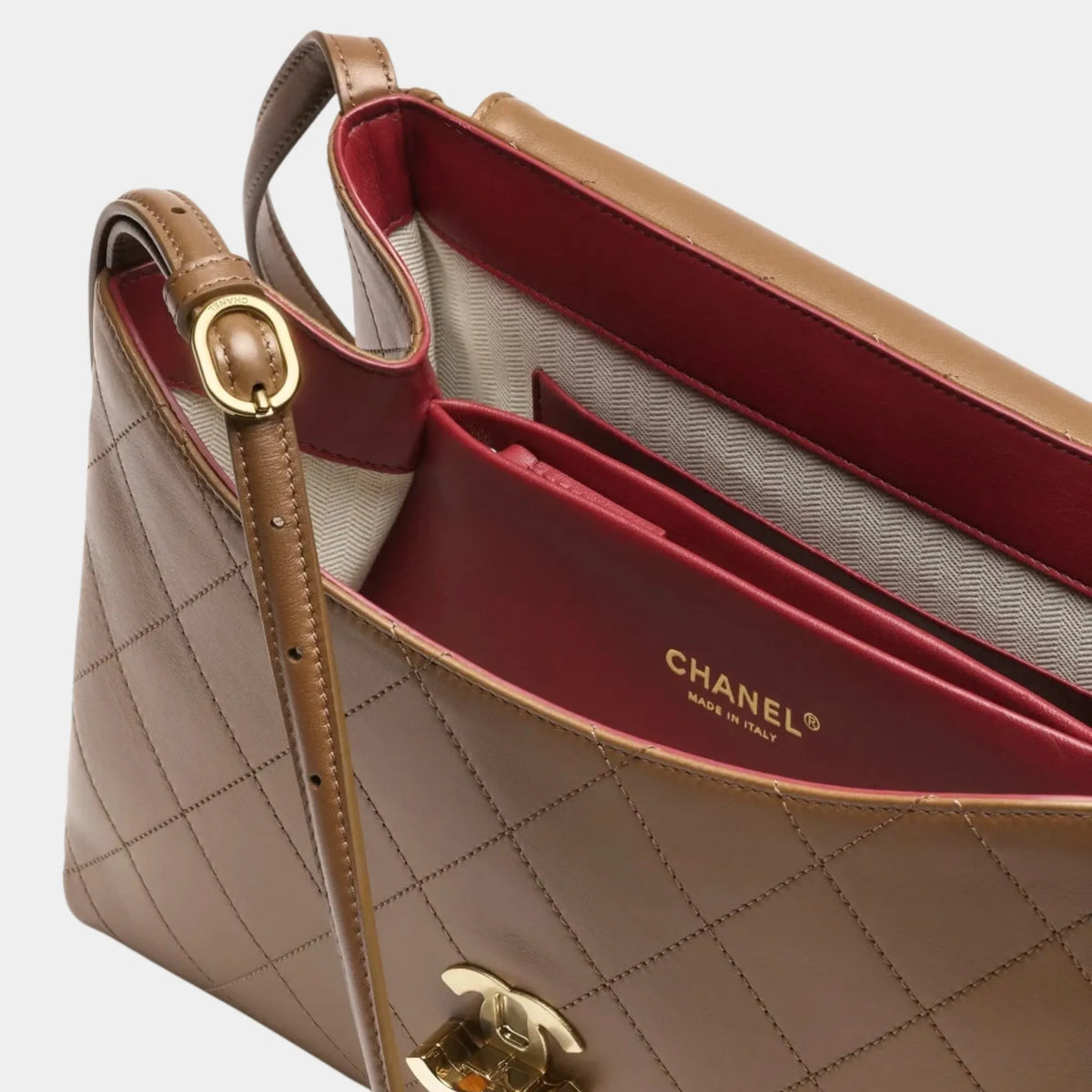 Chanel Large flap bag Lamb &amp; Gold-Plated Metal Brown