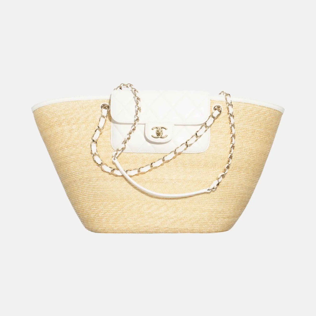 حقيبة Vanity طويلة بسلسلة من جلد خروف وكريستال