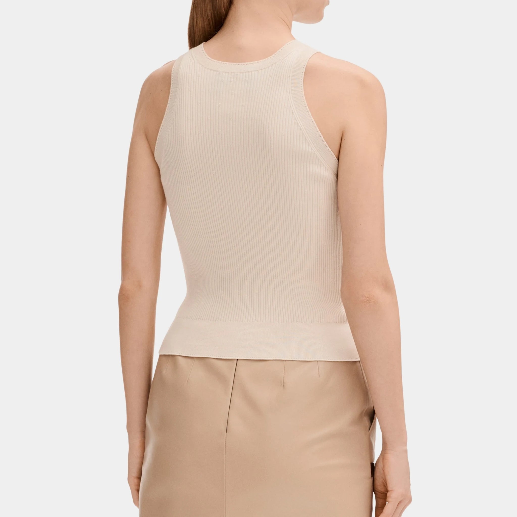 Chanel Light Beige Top in Cotton, Back
