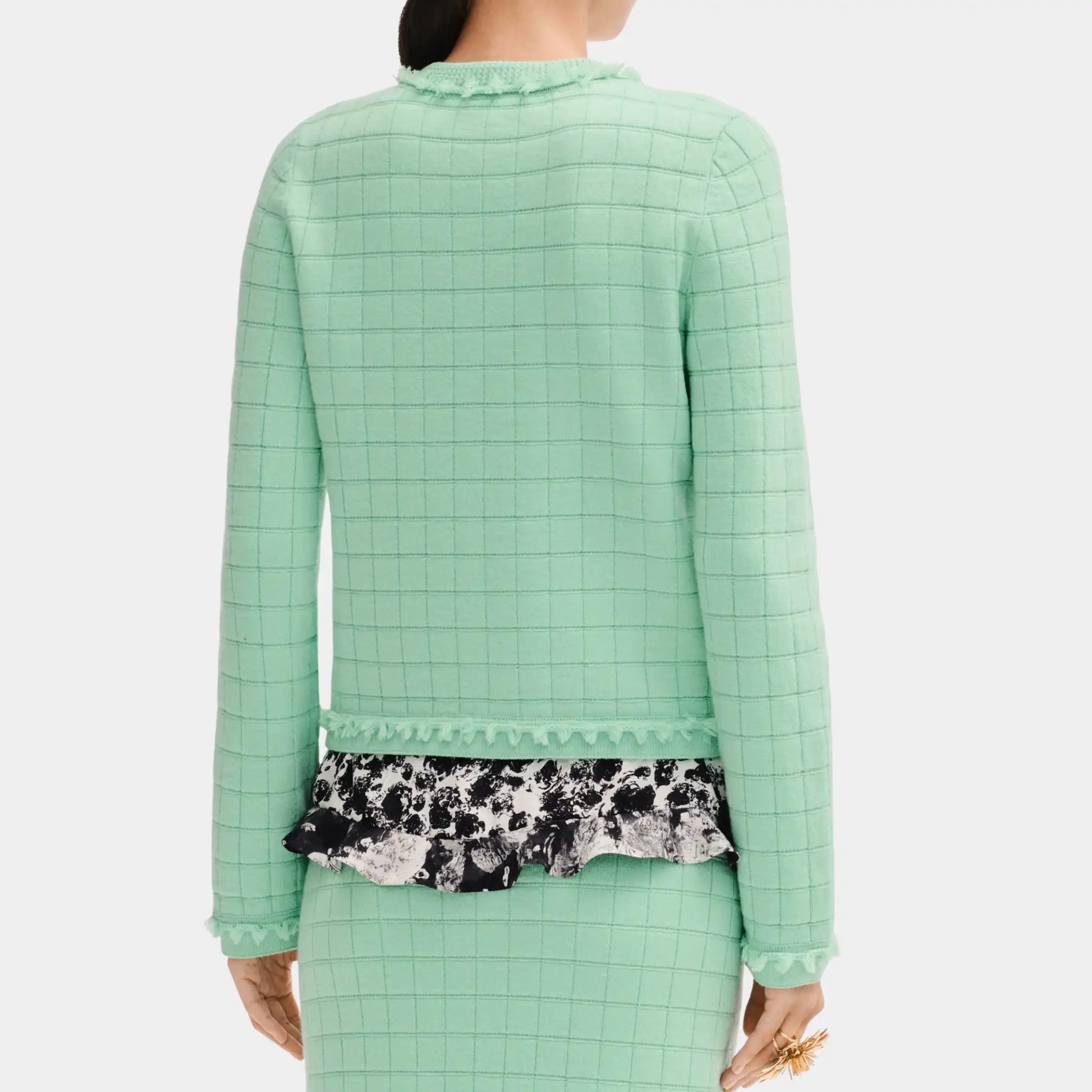 Chanel Light Green Jacket in Cashmere, Back