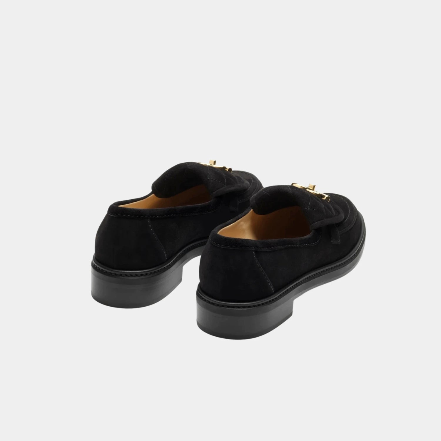 Chanel Loafers in Black Suede Kidskin, Back