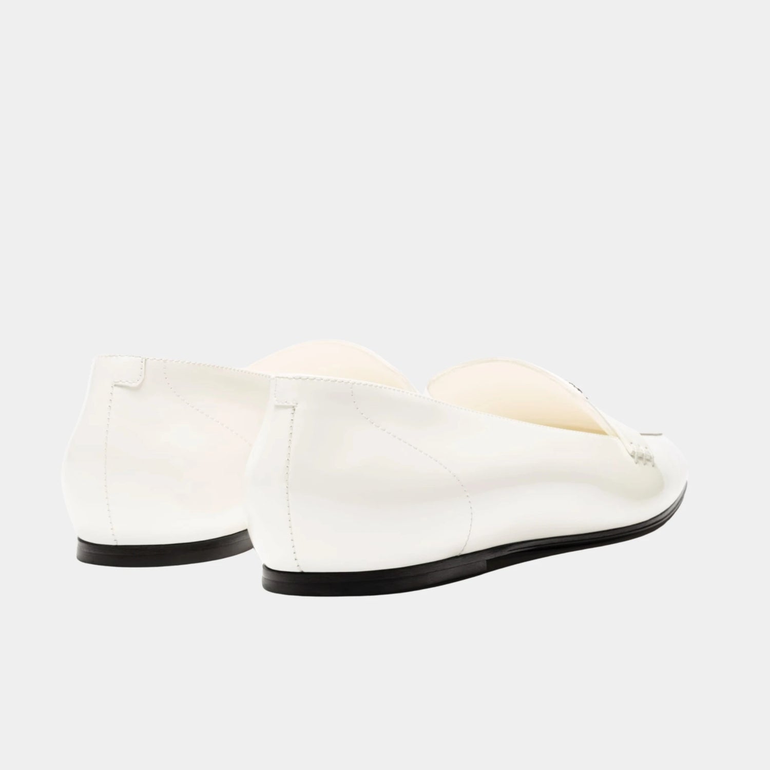 Chanel Loafers in Shiny Calfskin, White, Back