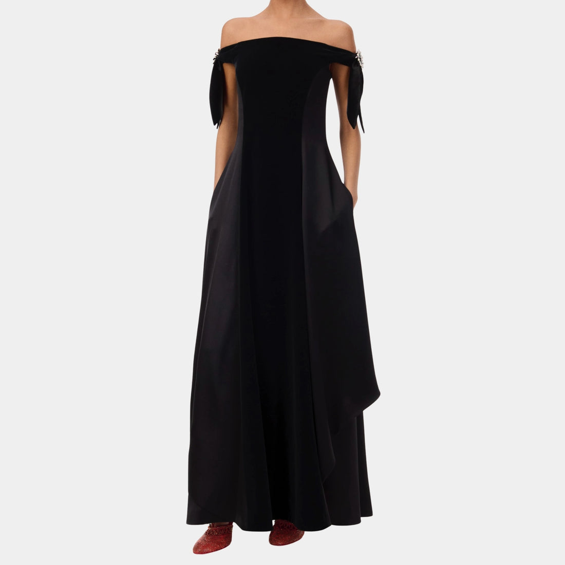 Chanel Long Dress in Black Cotton, Front