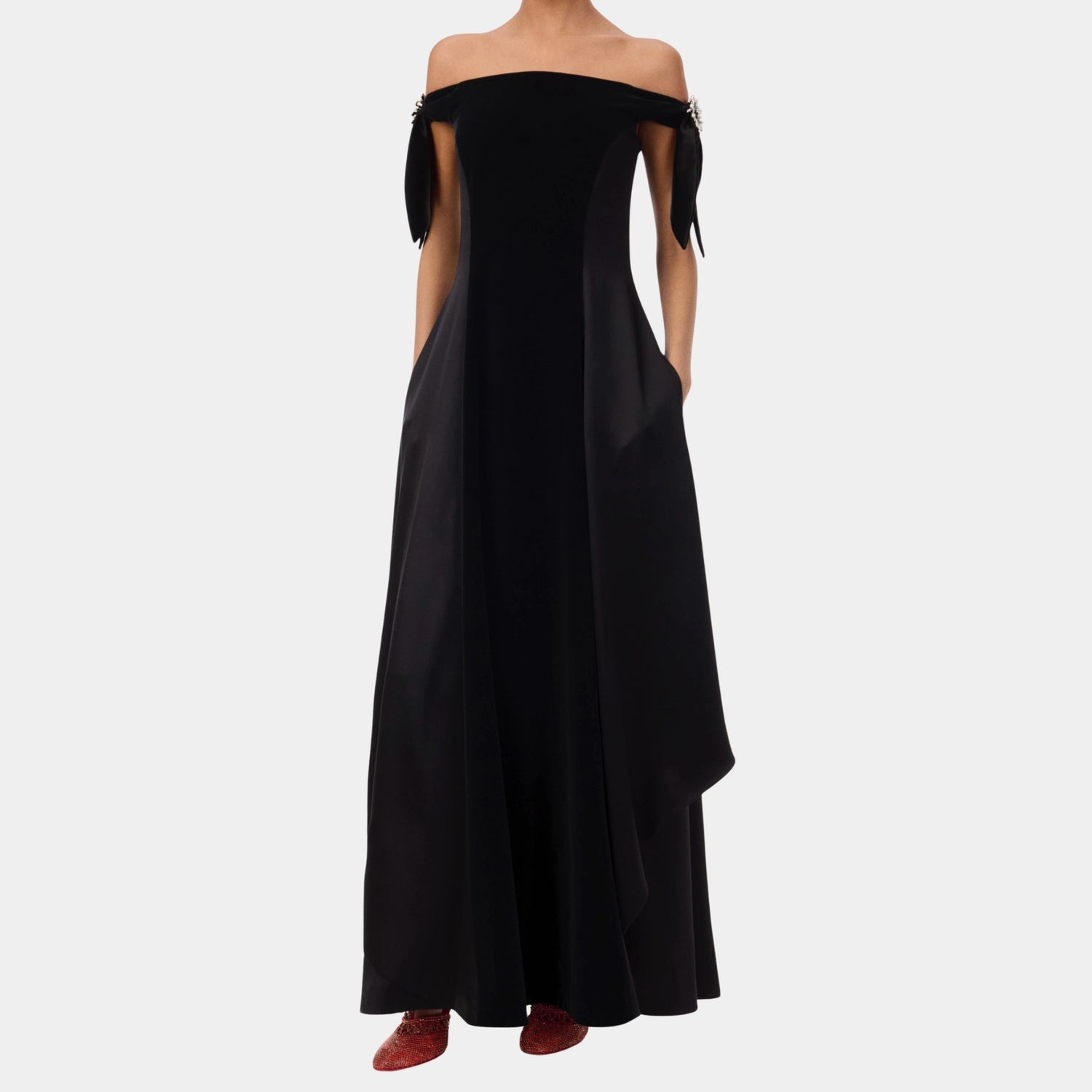 Chanel Long Dress in Black Cotton, Front