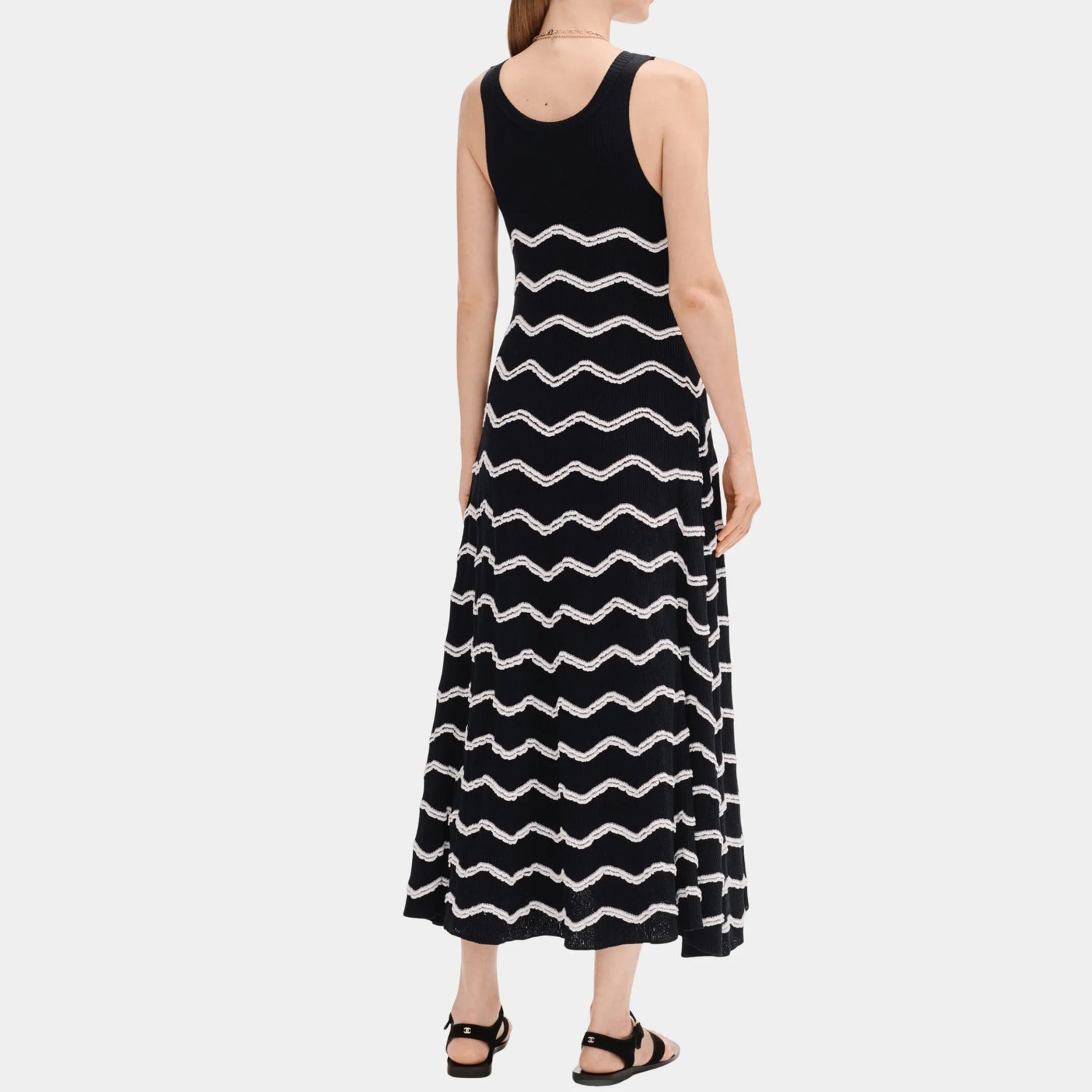 Chanel Long Dress in Cotton and Mixed Fibers, Back