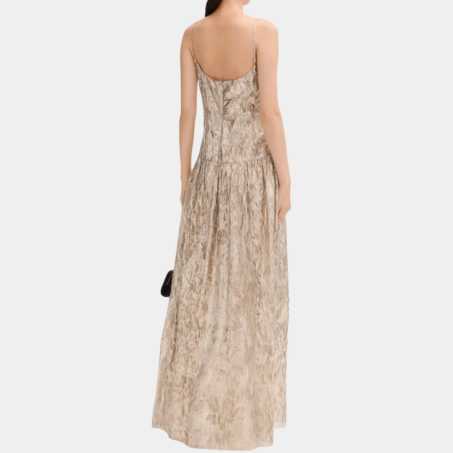 Chanel Long Dress in Silk and Mixed Fibers SANDS Chanel Long Dress in Silk and Mixed Fibers SANDS