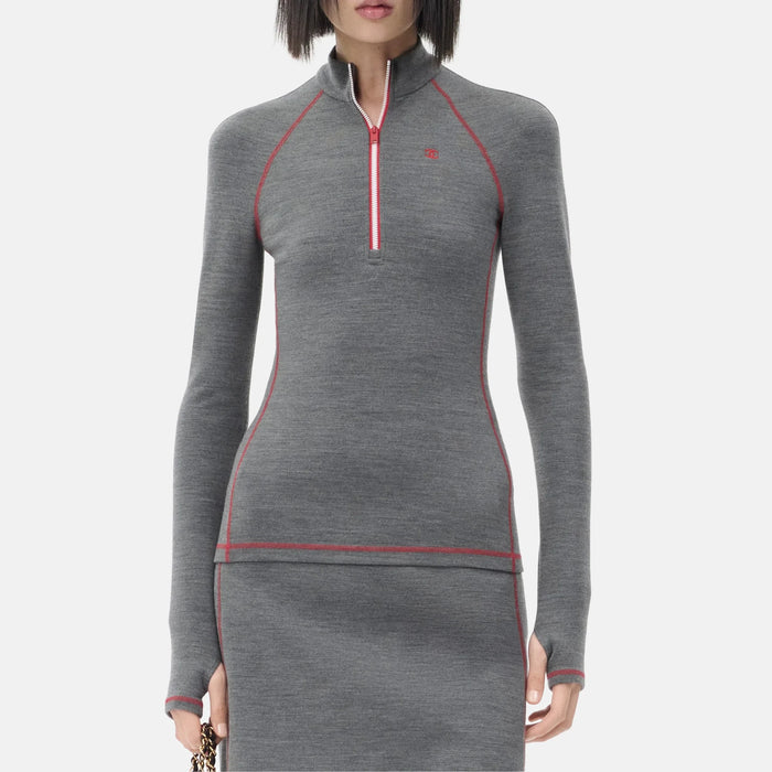 Chanel Long Sleeve Top Jersey in Grey — Coco Neige 2026