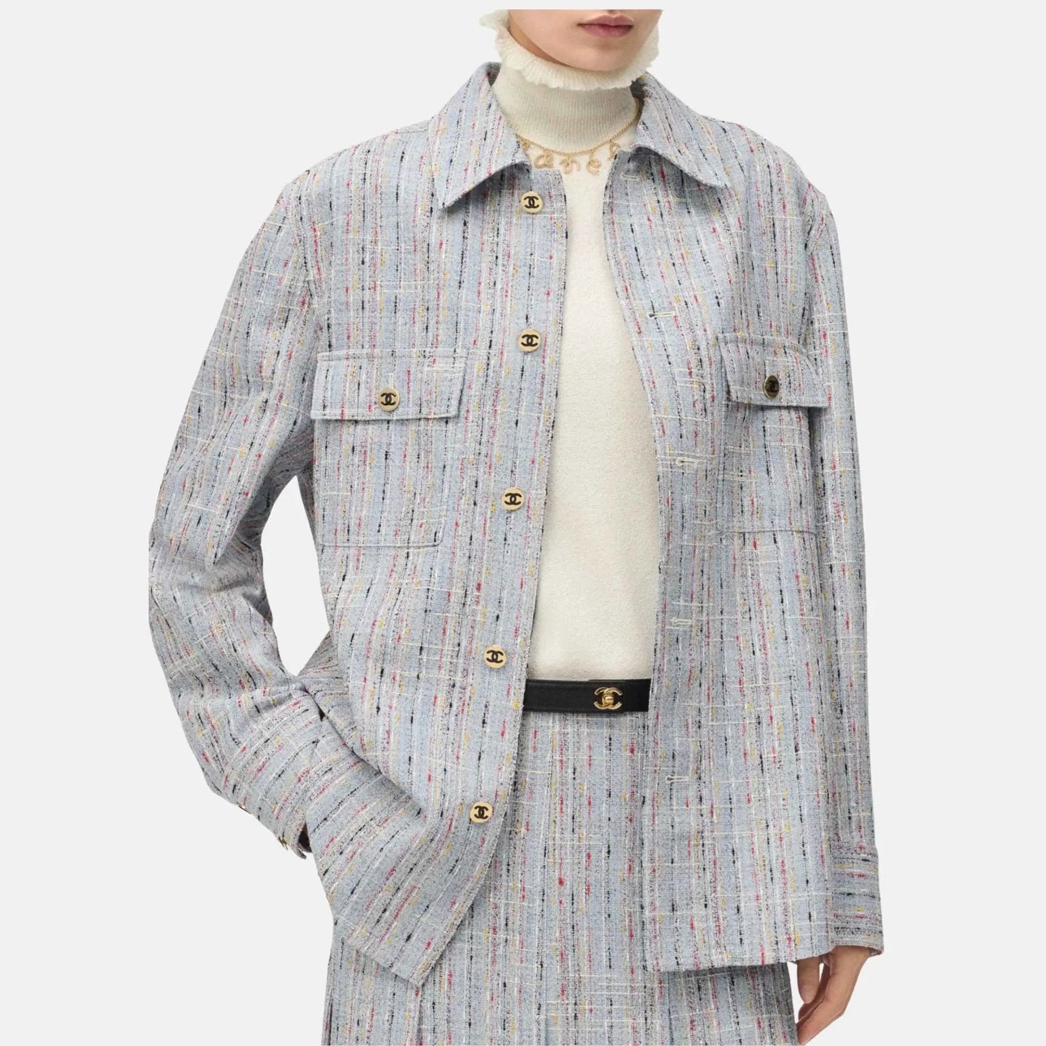 Long Sleeved Shirt Mixed Fibers