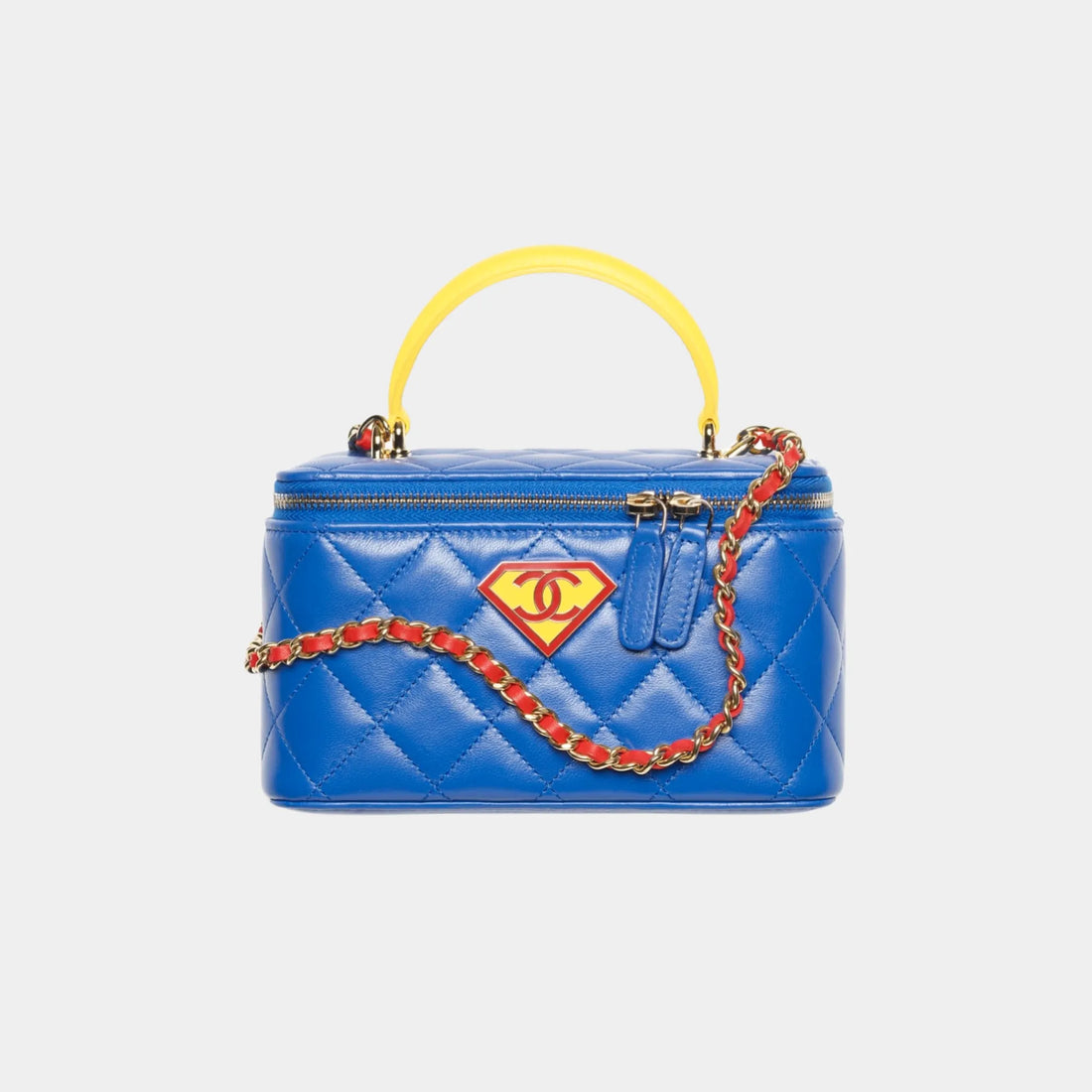 Chanel Long Vanity with chain in Lambskin &amp; Enamel, Front