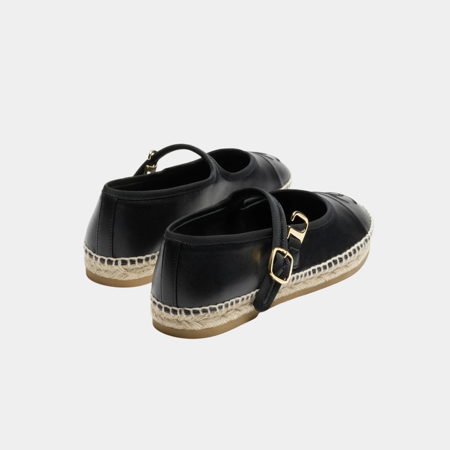 Chanel Mary Janes in Lambskin, Black, Back