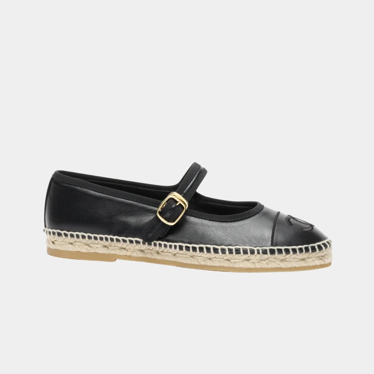 Chanel Mary Janes in Lambskin, Black, Side