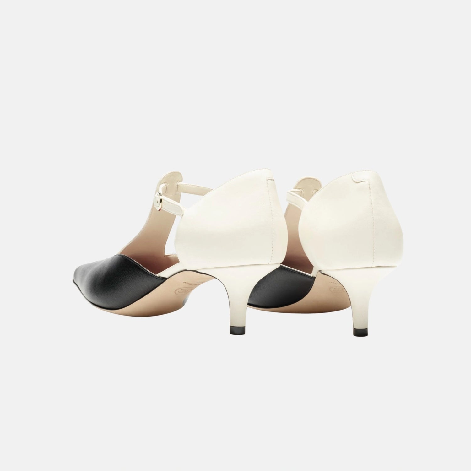 Mary Janes Lambskin White and Black