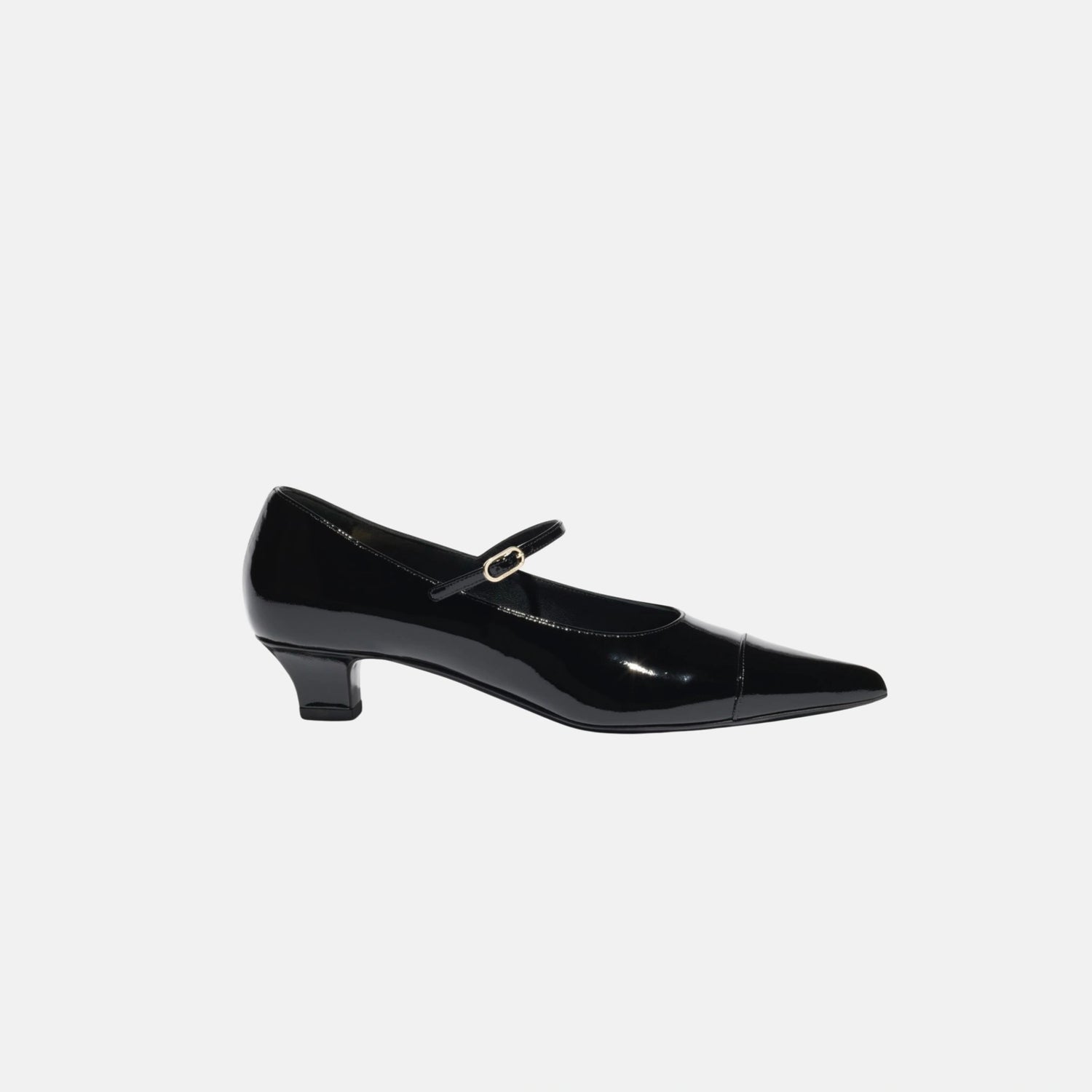 Chanel Mary Janes in Patent Calfskin, Black, Side