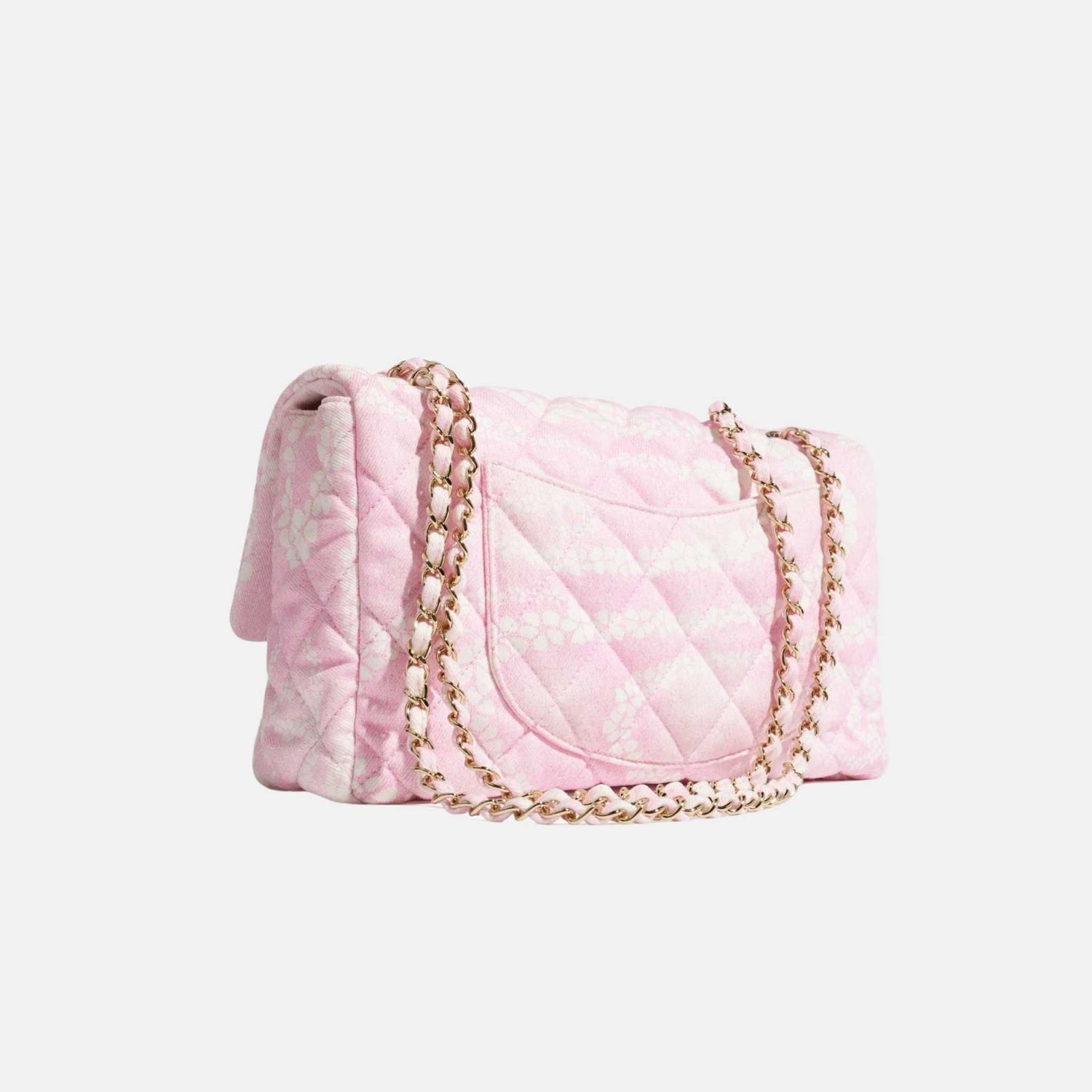 Chanel Maxi Flap Bag From Coco Beach Collection, Pink, Back
