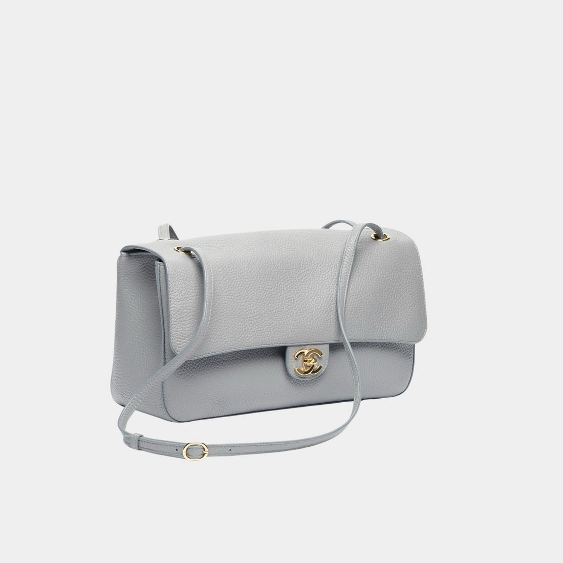 Maxi Flap Bag Grained Calfskin & Gold-Tone Metal