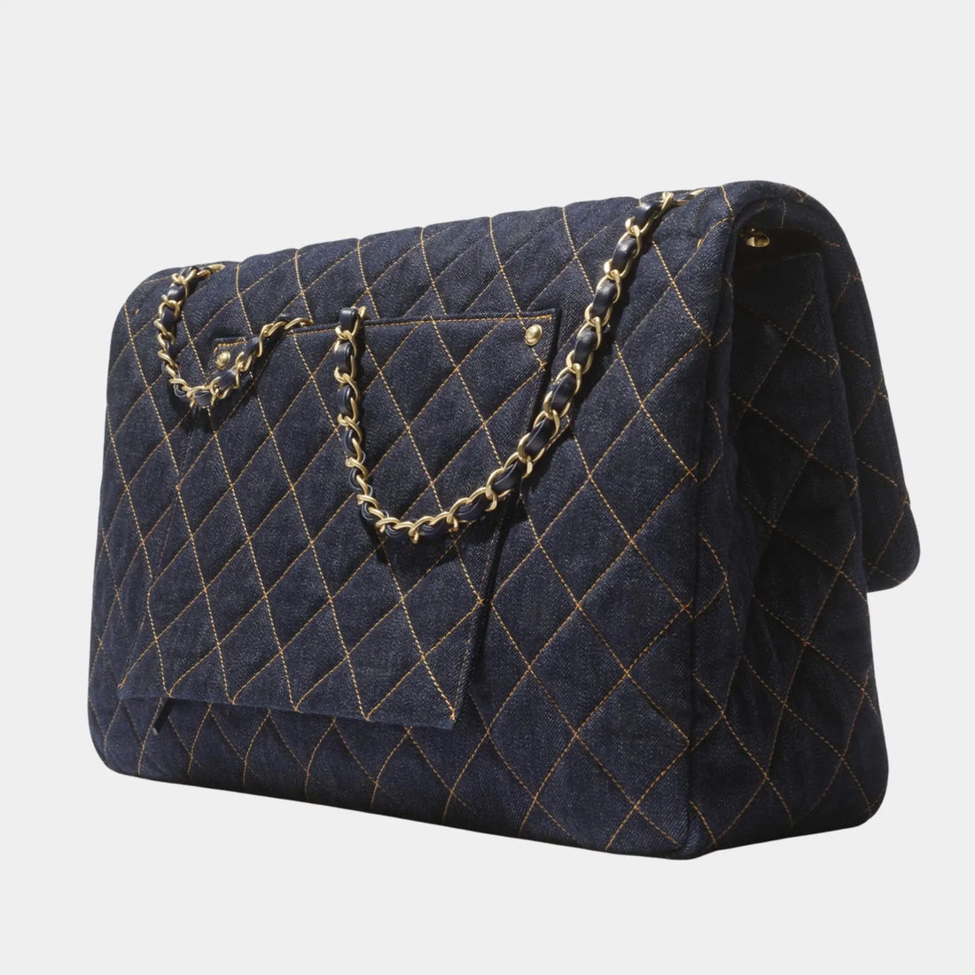 Chanel Maxi FlapBag Demin & Gold tone Metal, Back
