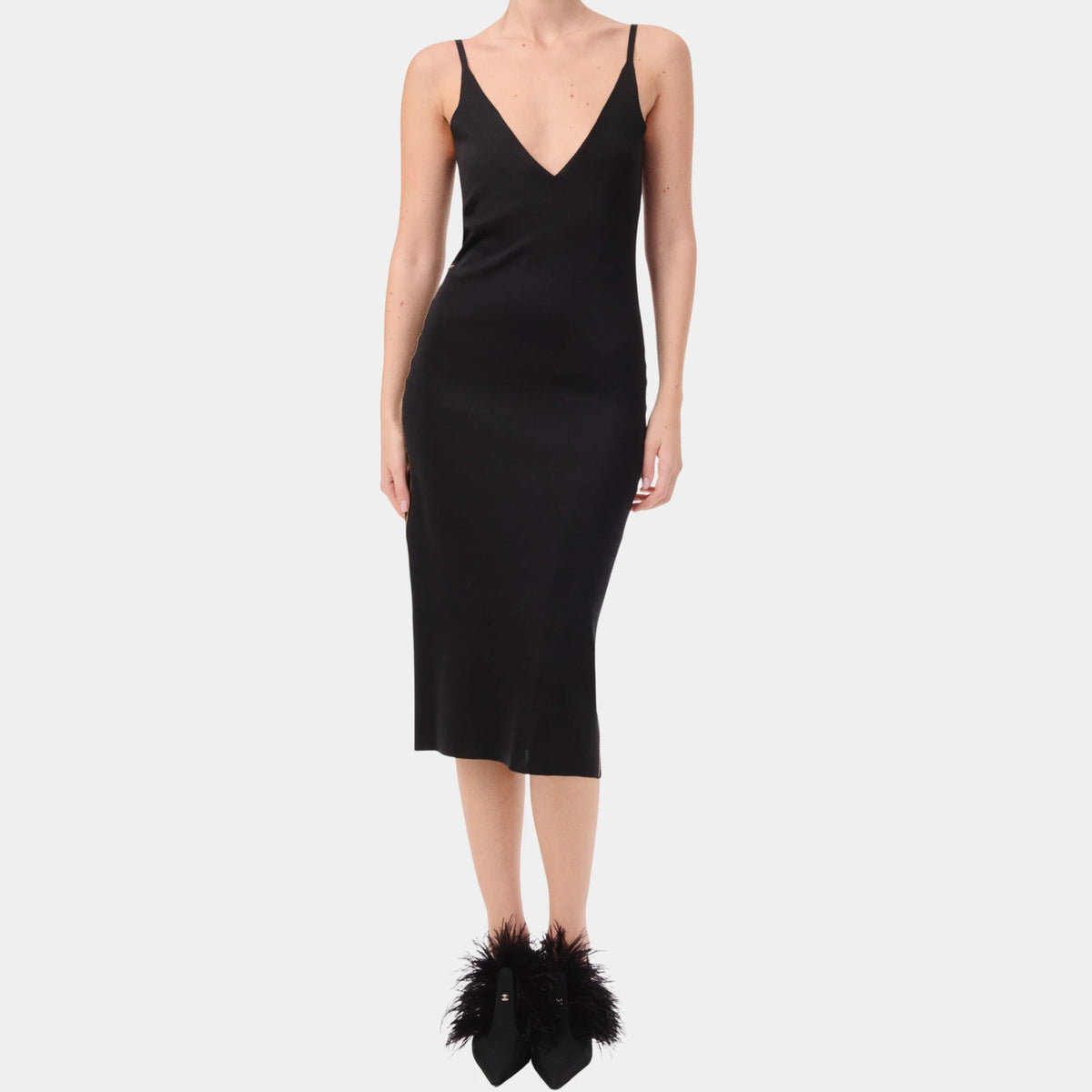 Midi Dress Silk in Black