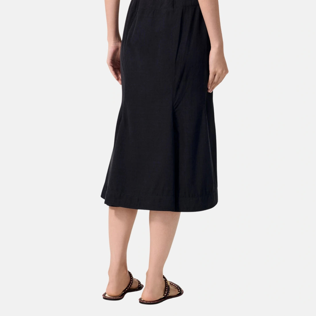Midi Skirt Silk Black