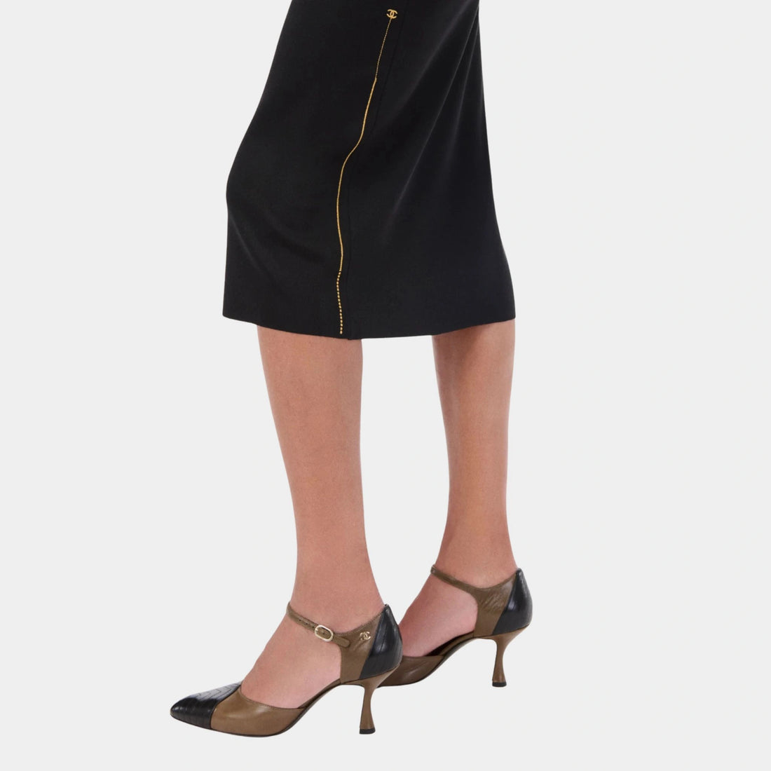 Midi Skirt Silk Black