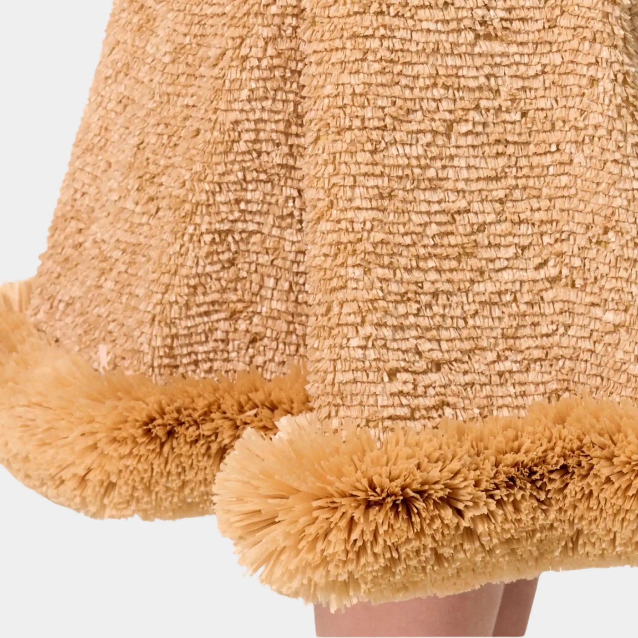 Midi Skirt Silk &amp; Mixed Fibers Brown